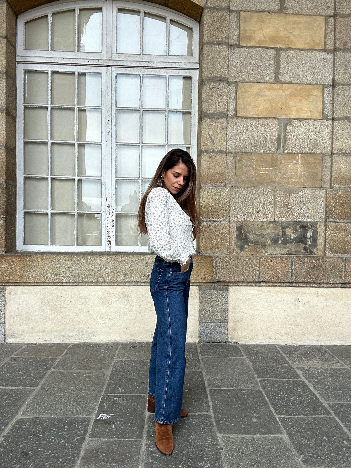 Chemise à fleurs Lila