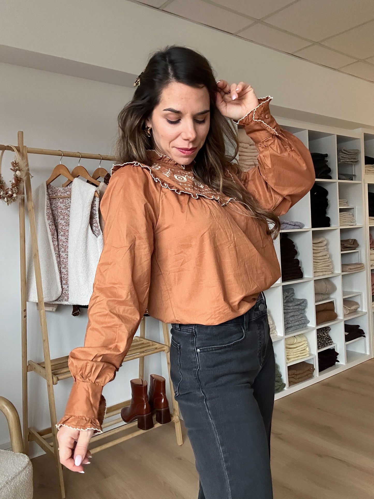 Blouse chocolat Diane