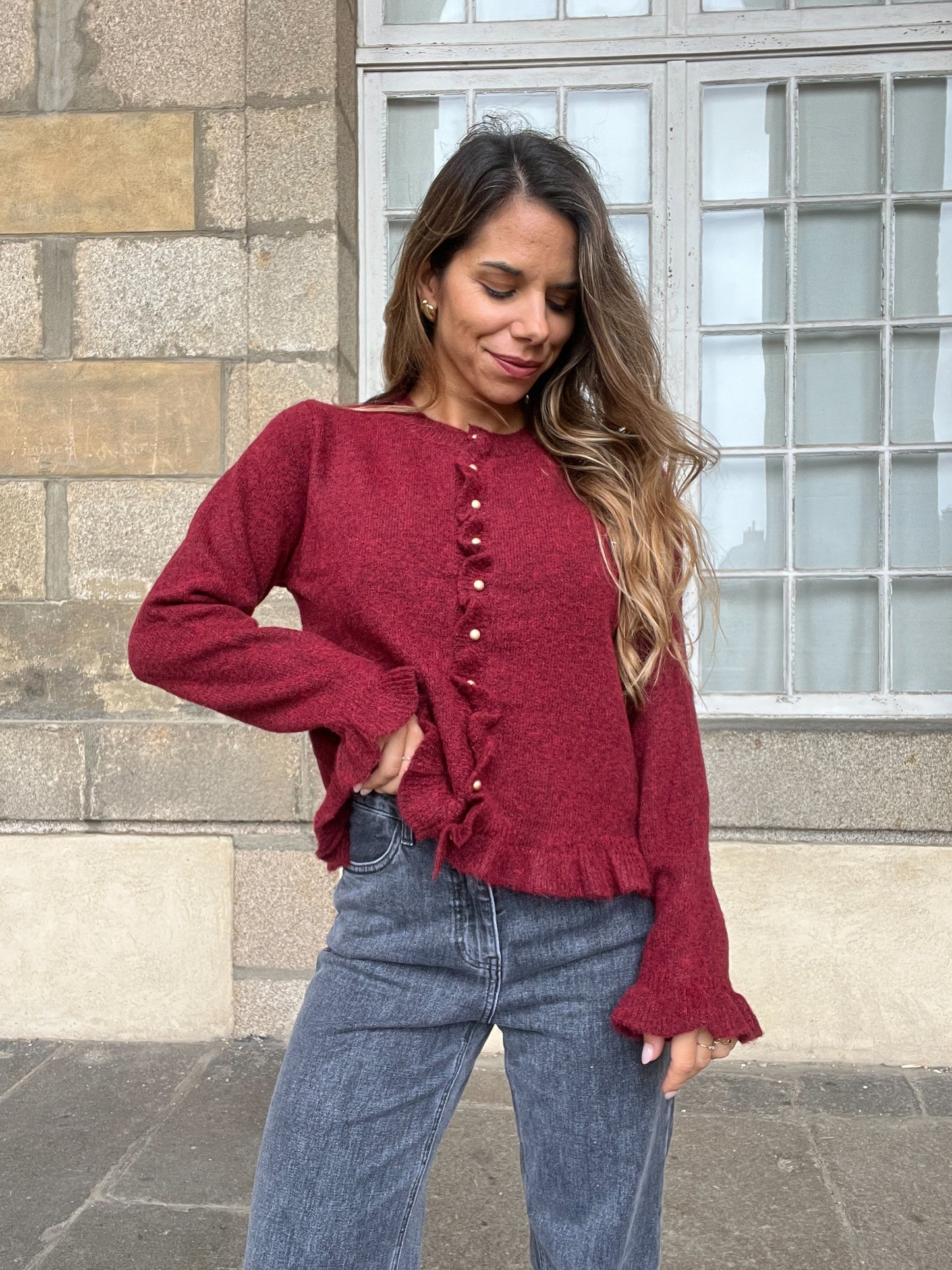 Cardigan Maxine bordeaux