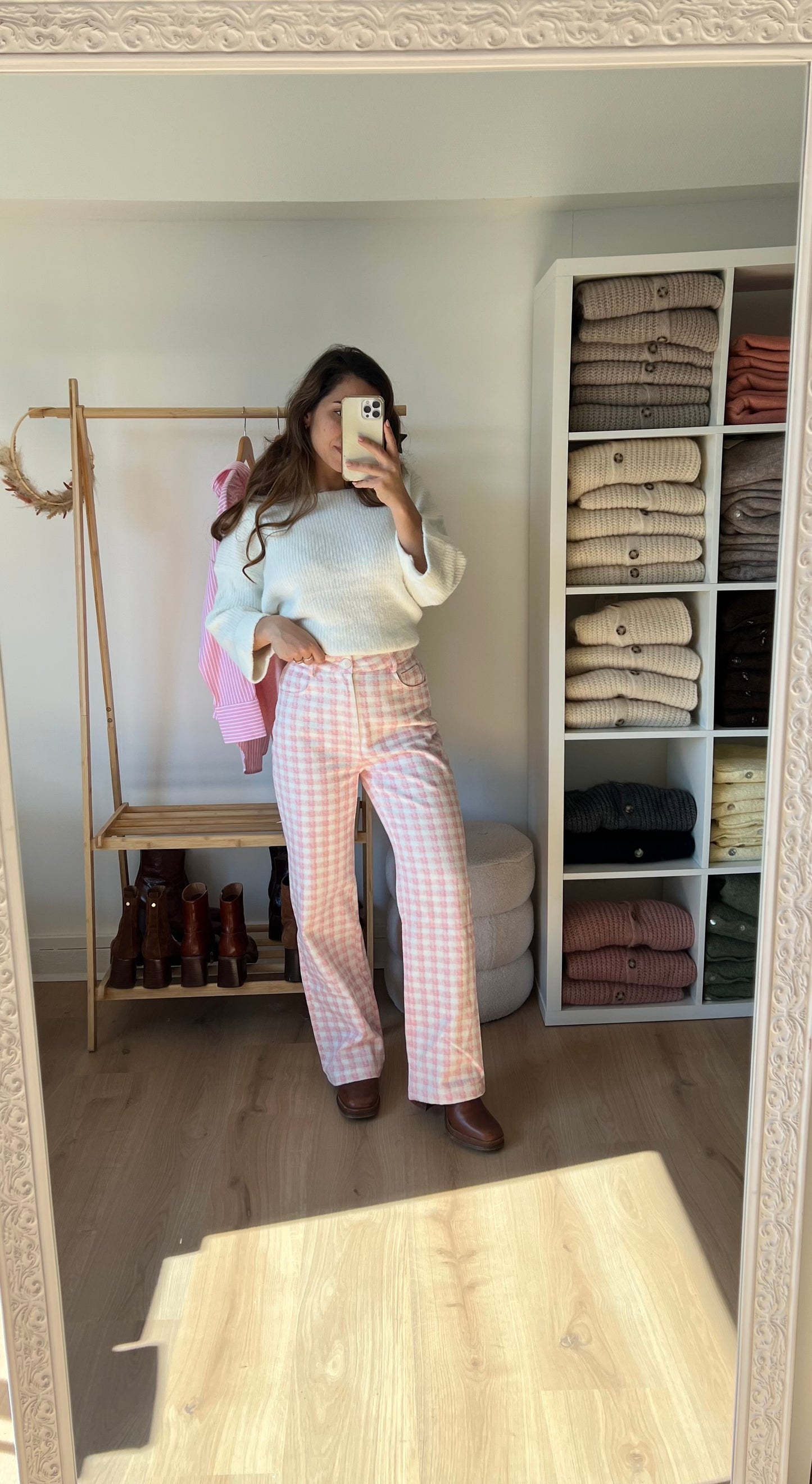 Pantalon Vichy rose Paloma