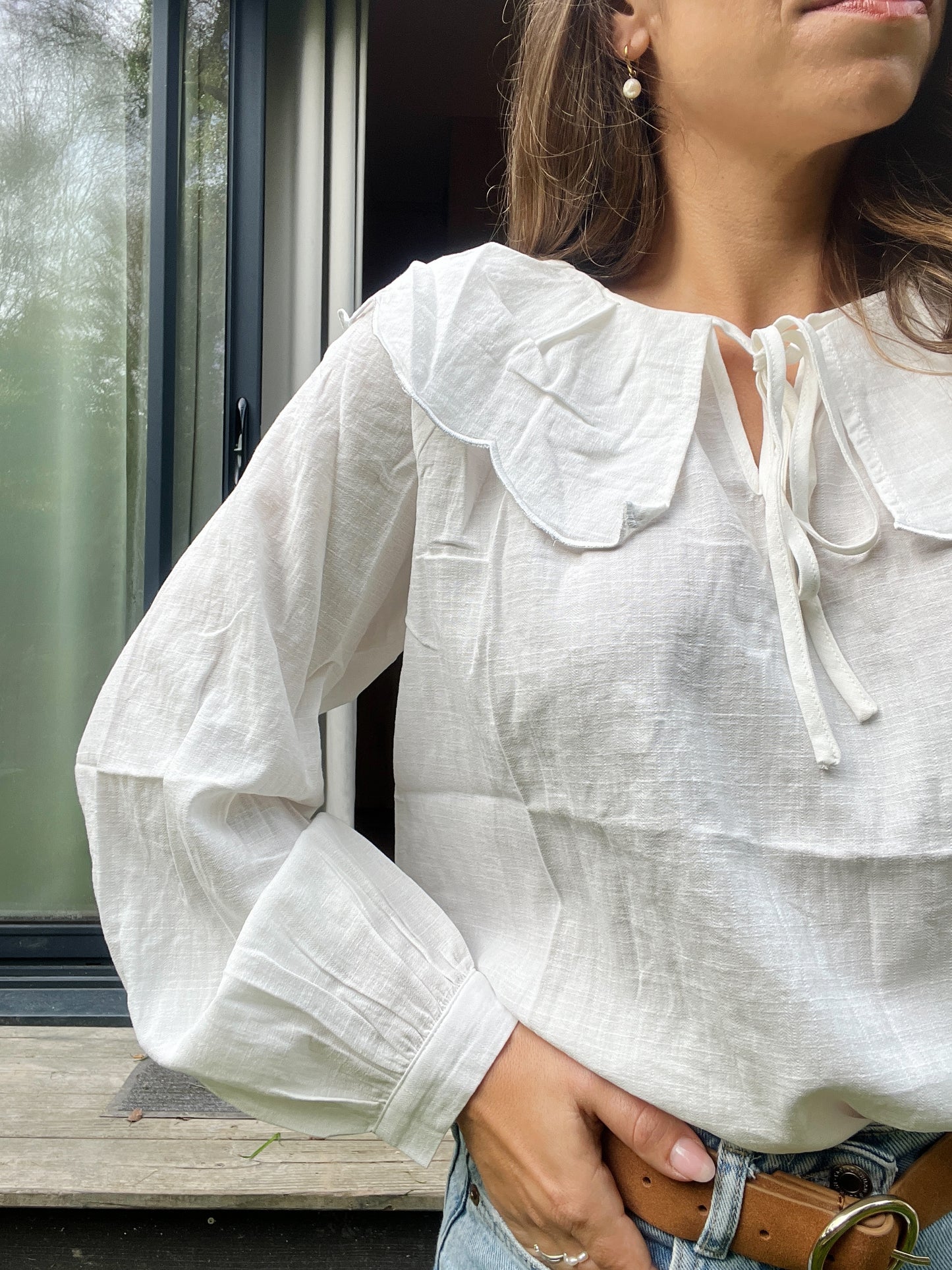 Blouse à col large Solveig