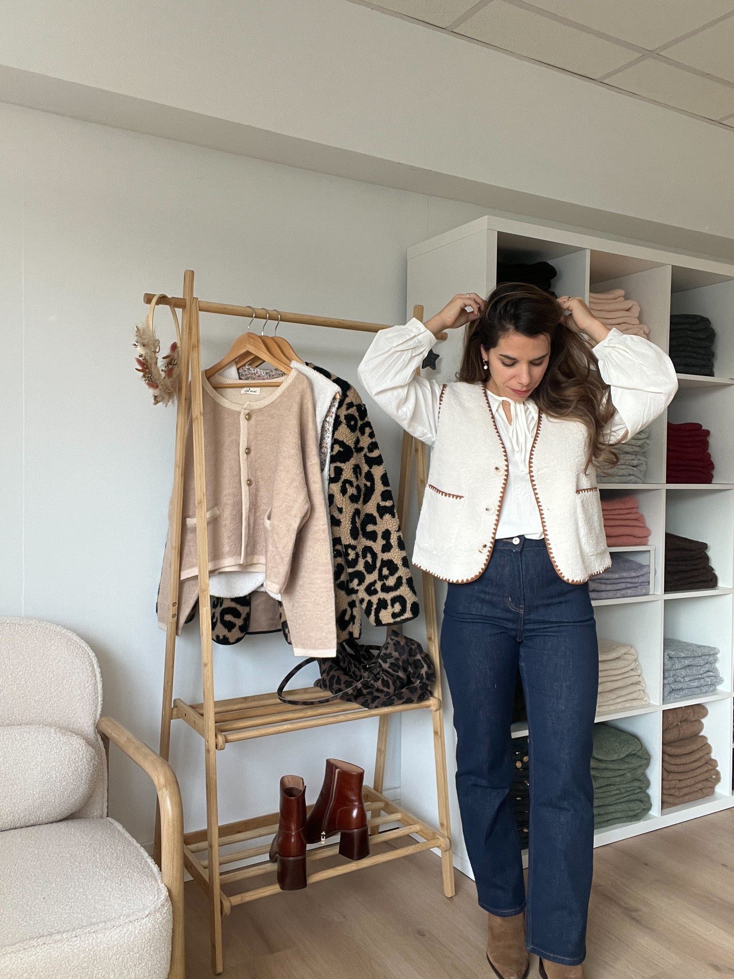 Gilet berger Perrine camel