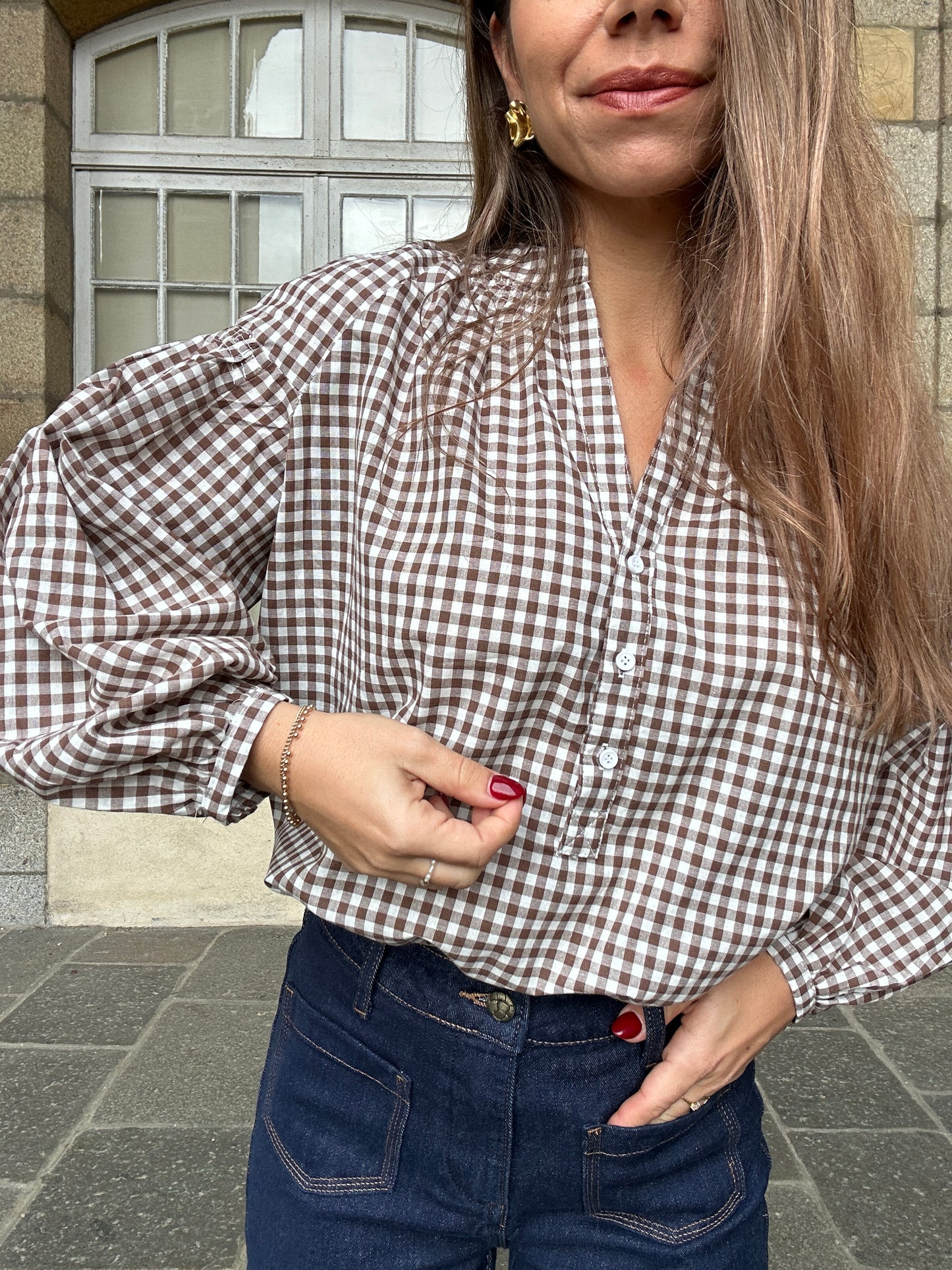 Blouse marron Clothilde