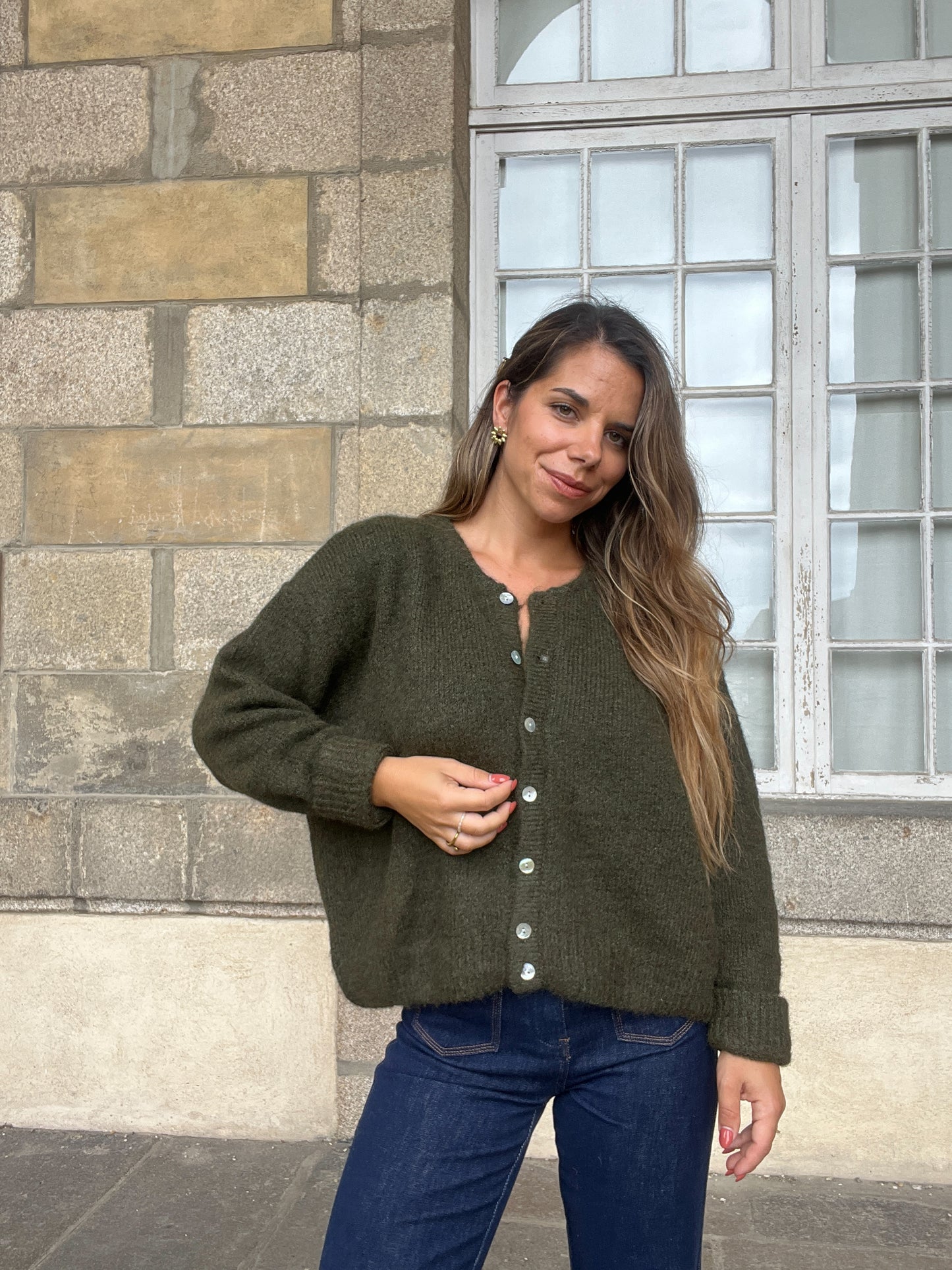 Cardigan Charlie kaki