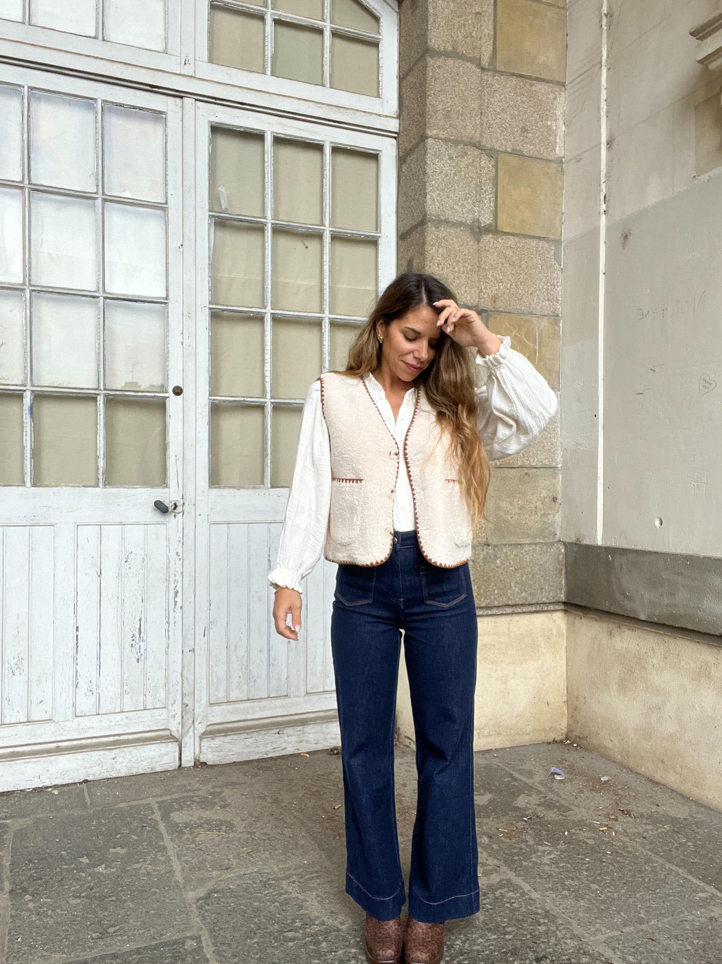 Gilet berger Perrine camel