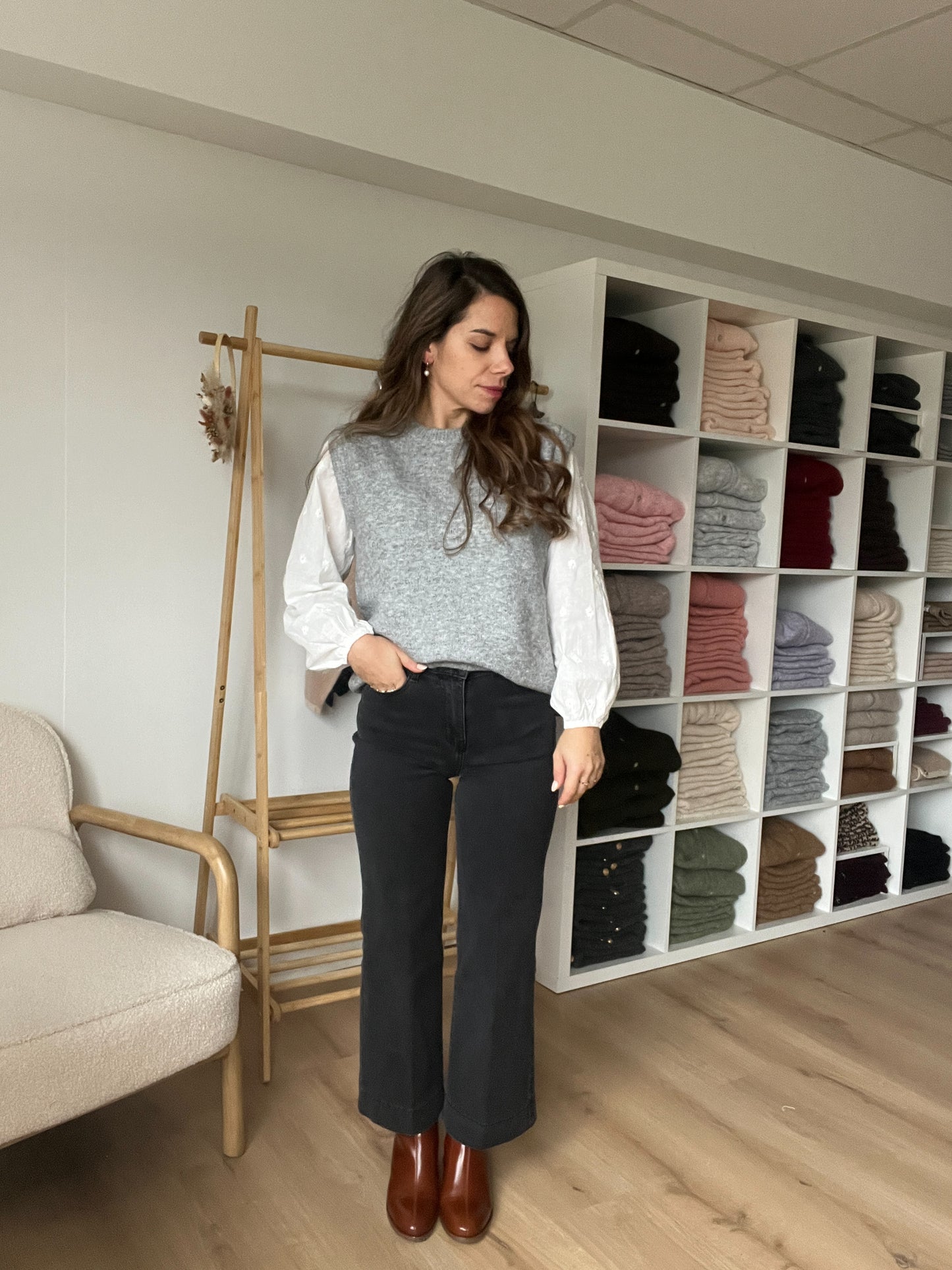Pull sans manche tout doux Emma
