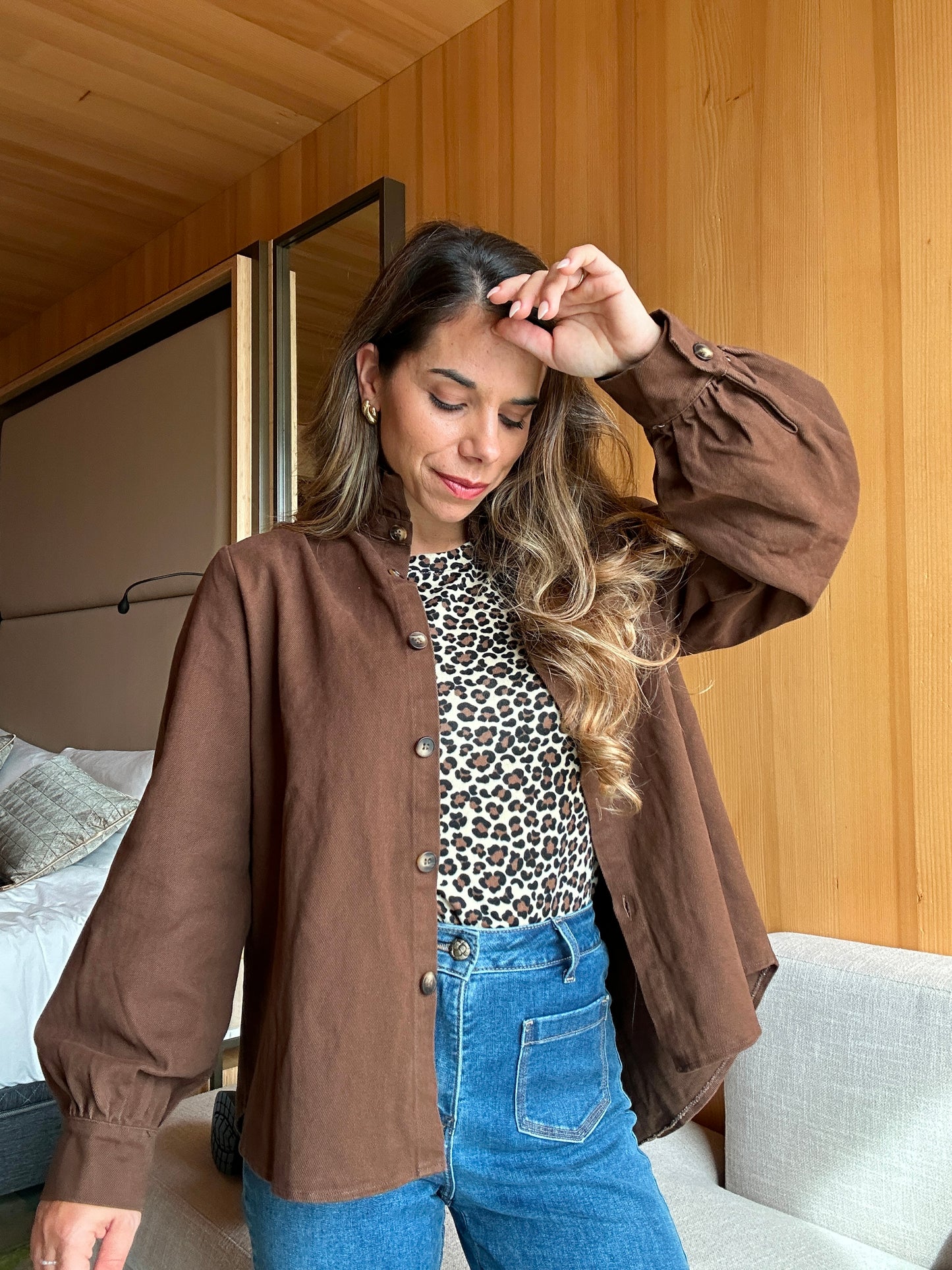 Veste en jean Céleste chocolat