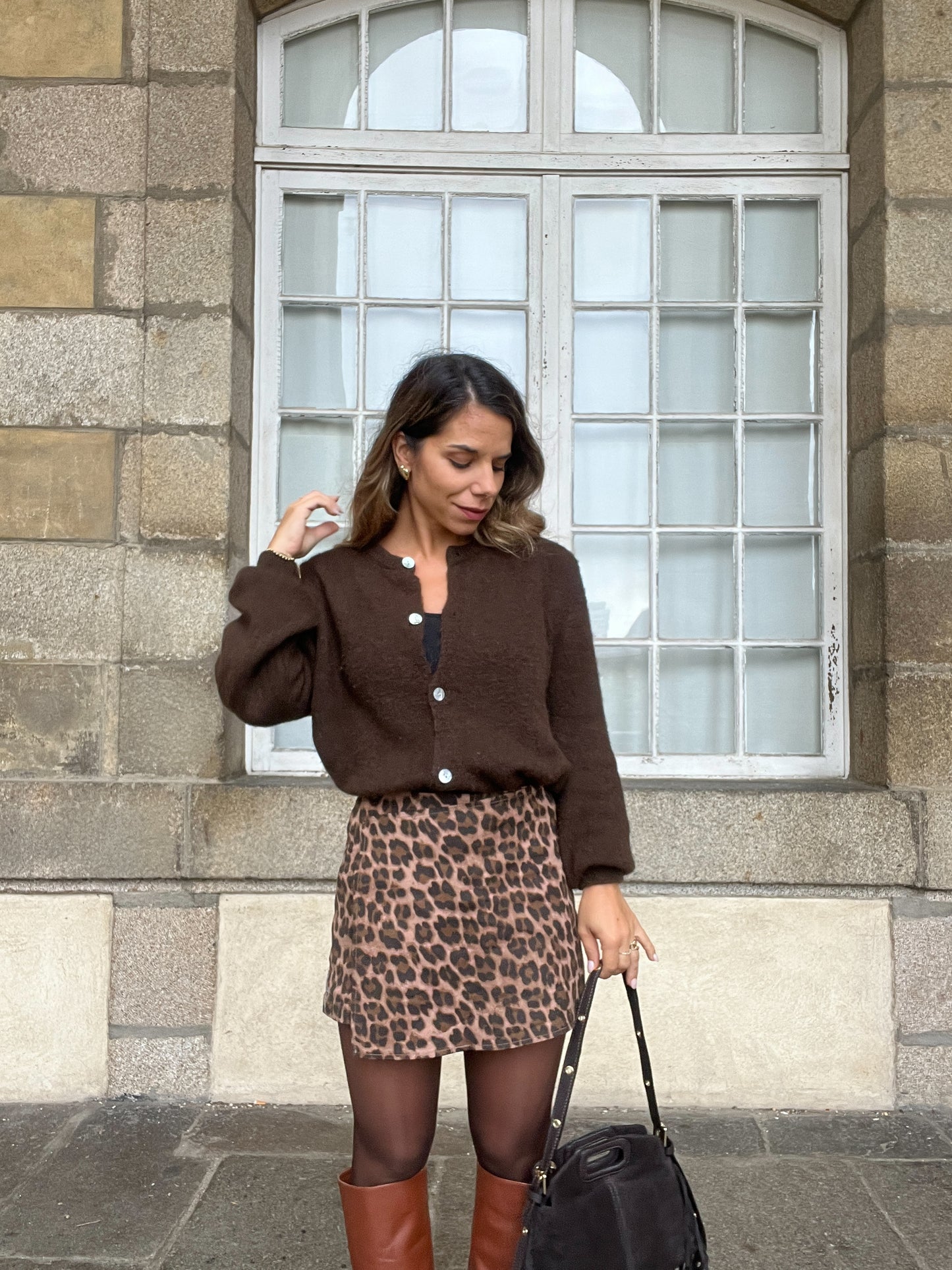 Jupe short léopard Camille