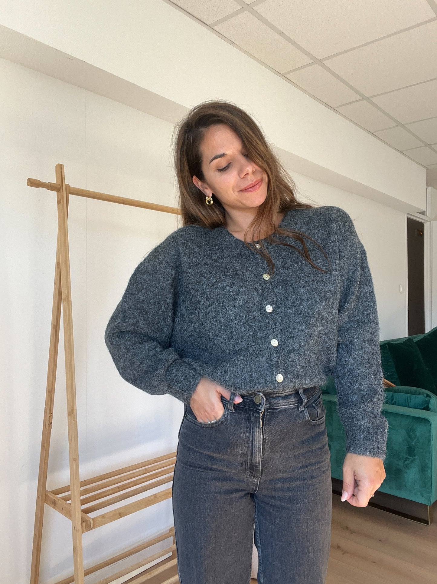 Cardigan Charlie gris foncé