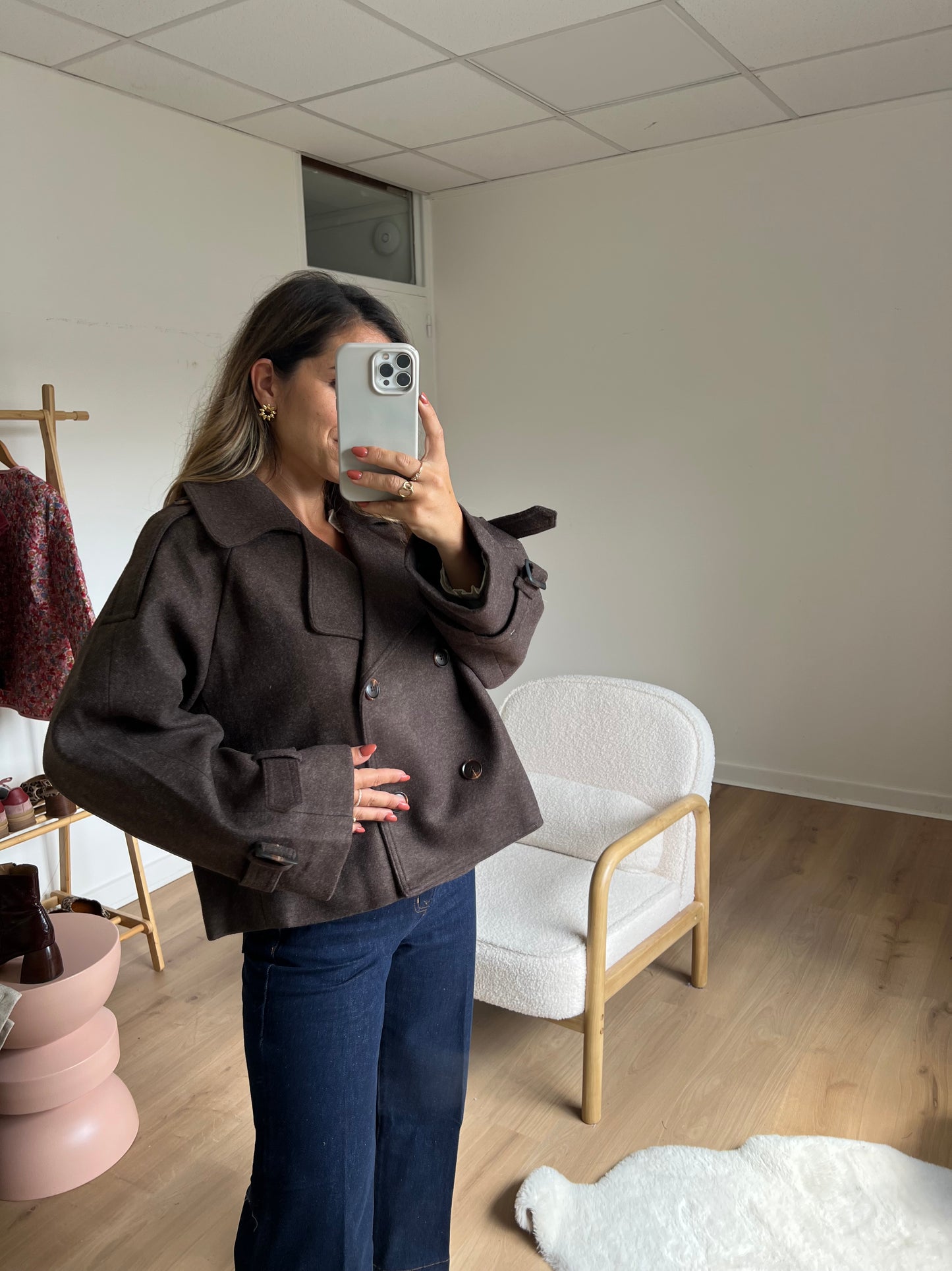 Veste chaude Lise chocolat
