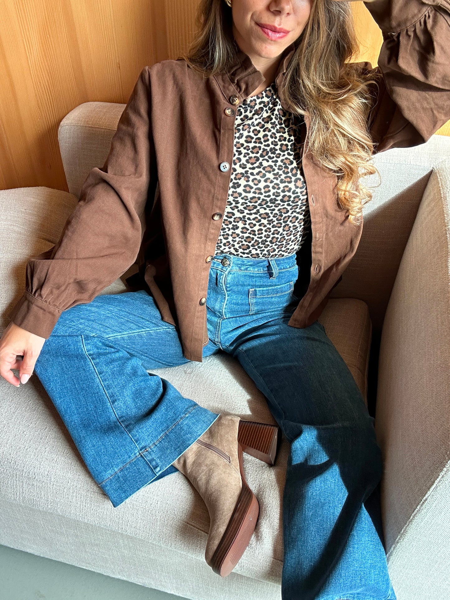 Veste en jean Céleste chocolat