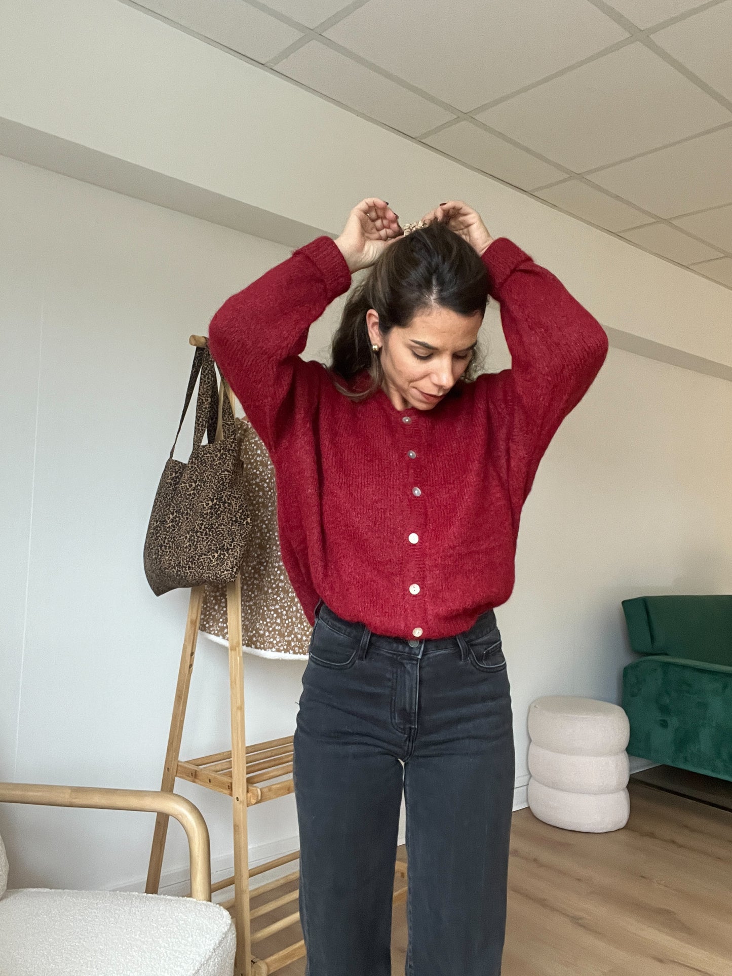 Cardigan Charlie bordeaux