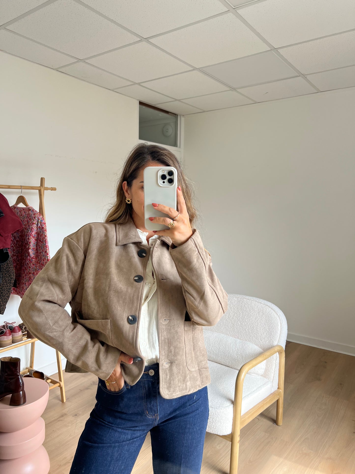 Veste effet suédine Thelma