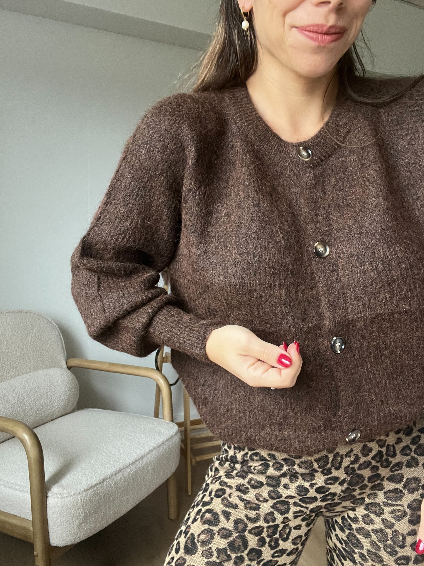 Cardigan Margaux chocolat