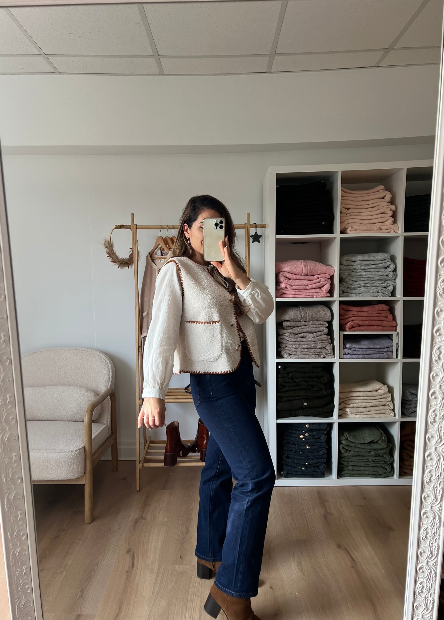 Gilet berger Perrine camel