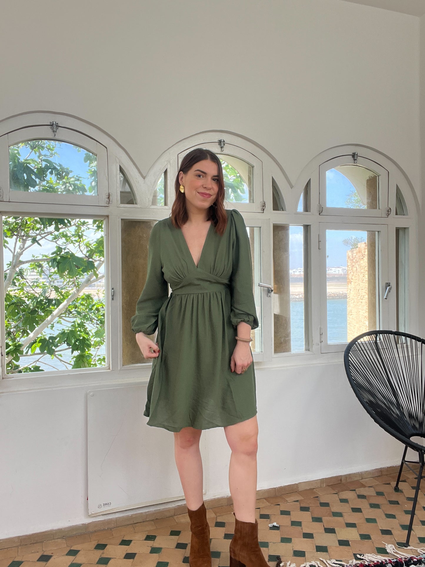 Robe Elena kaki