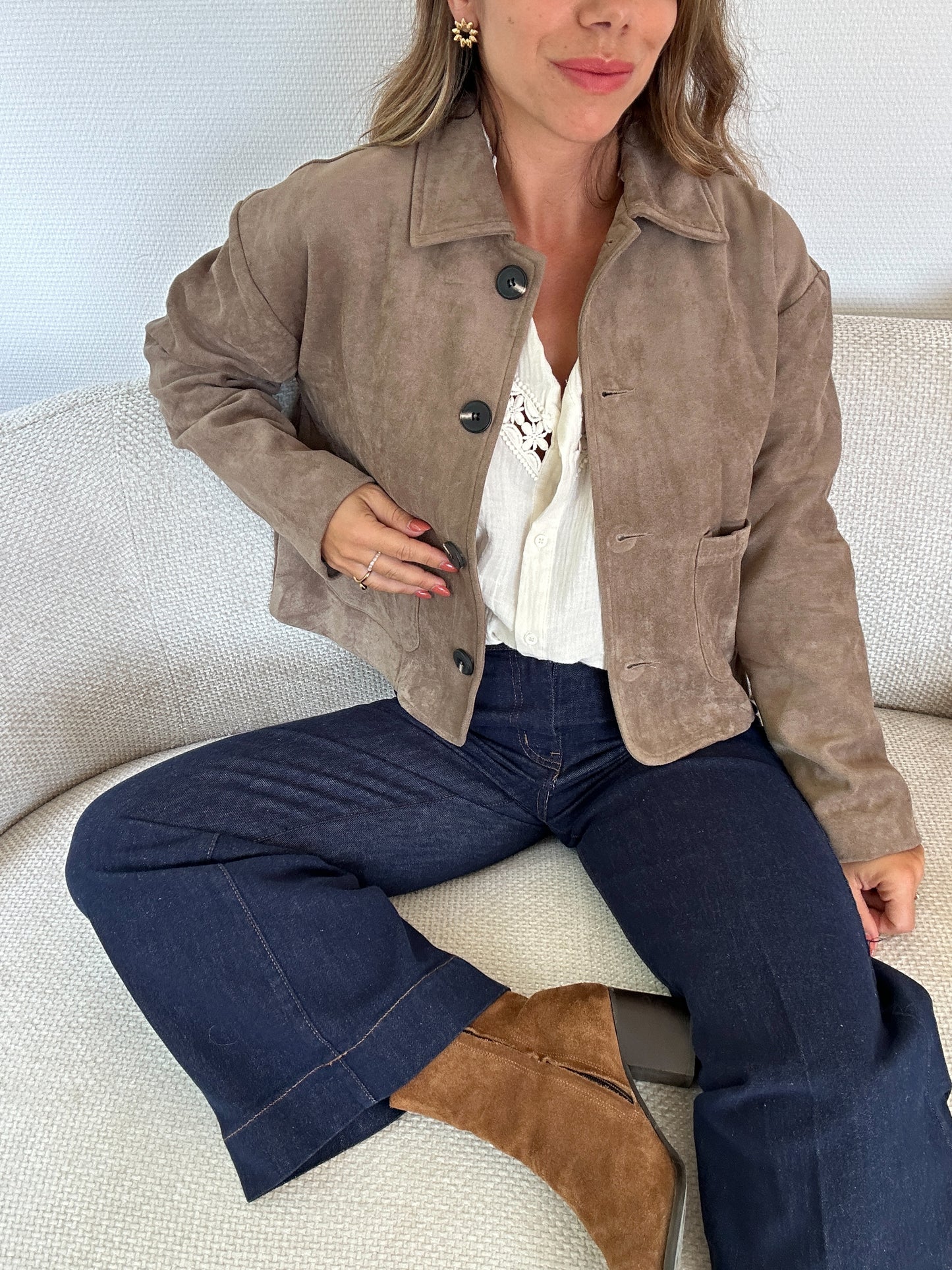 Veste effet suédine Thelma