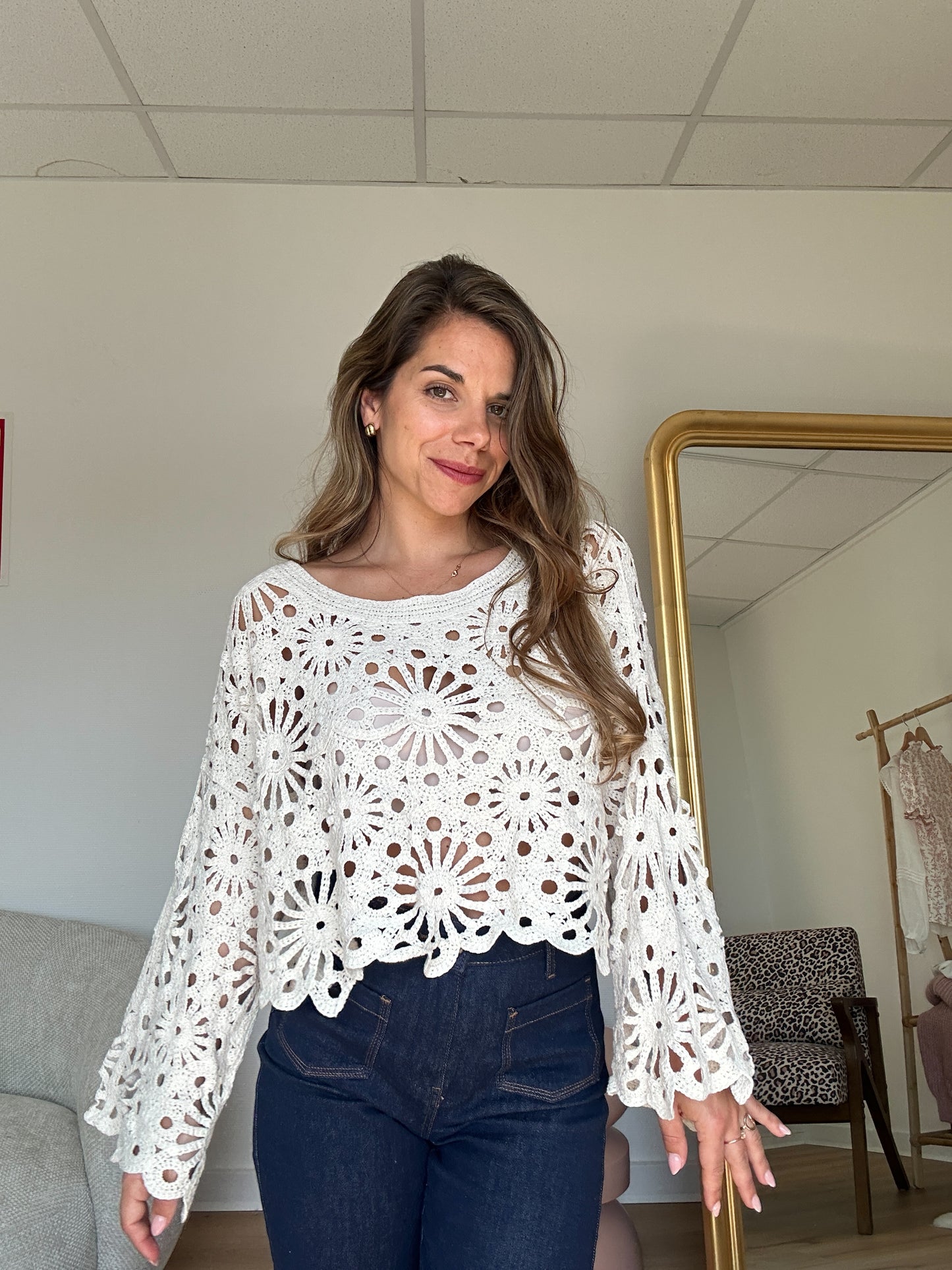 Blouse en crochet Andrea