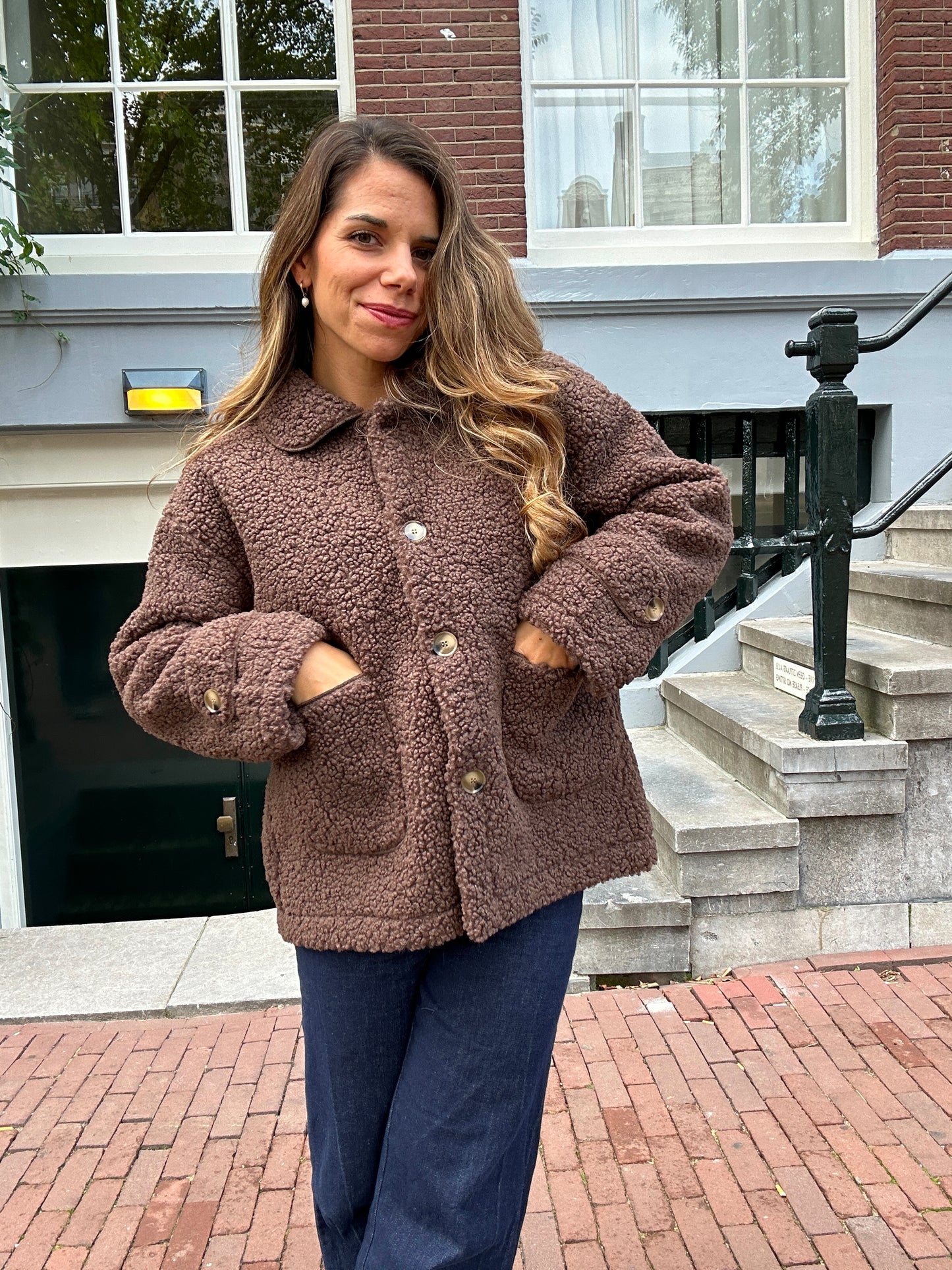 Veste moumoute chocolat Juliette