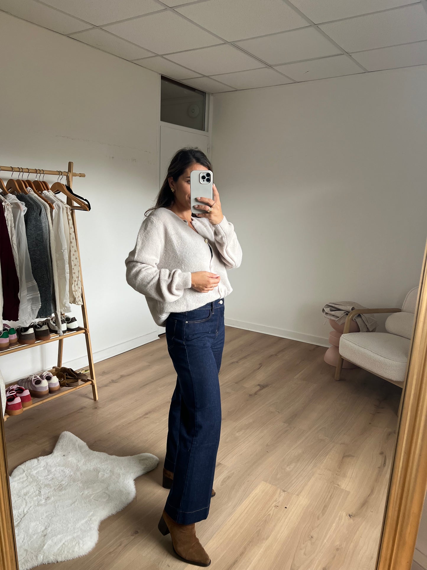 Maille en laine Léonie taupe