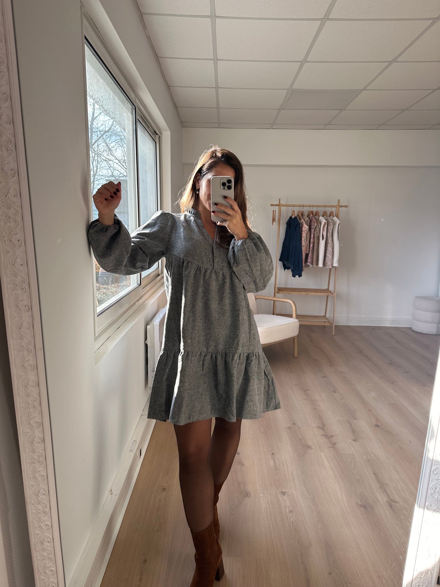 Robe grise Alice en laine