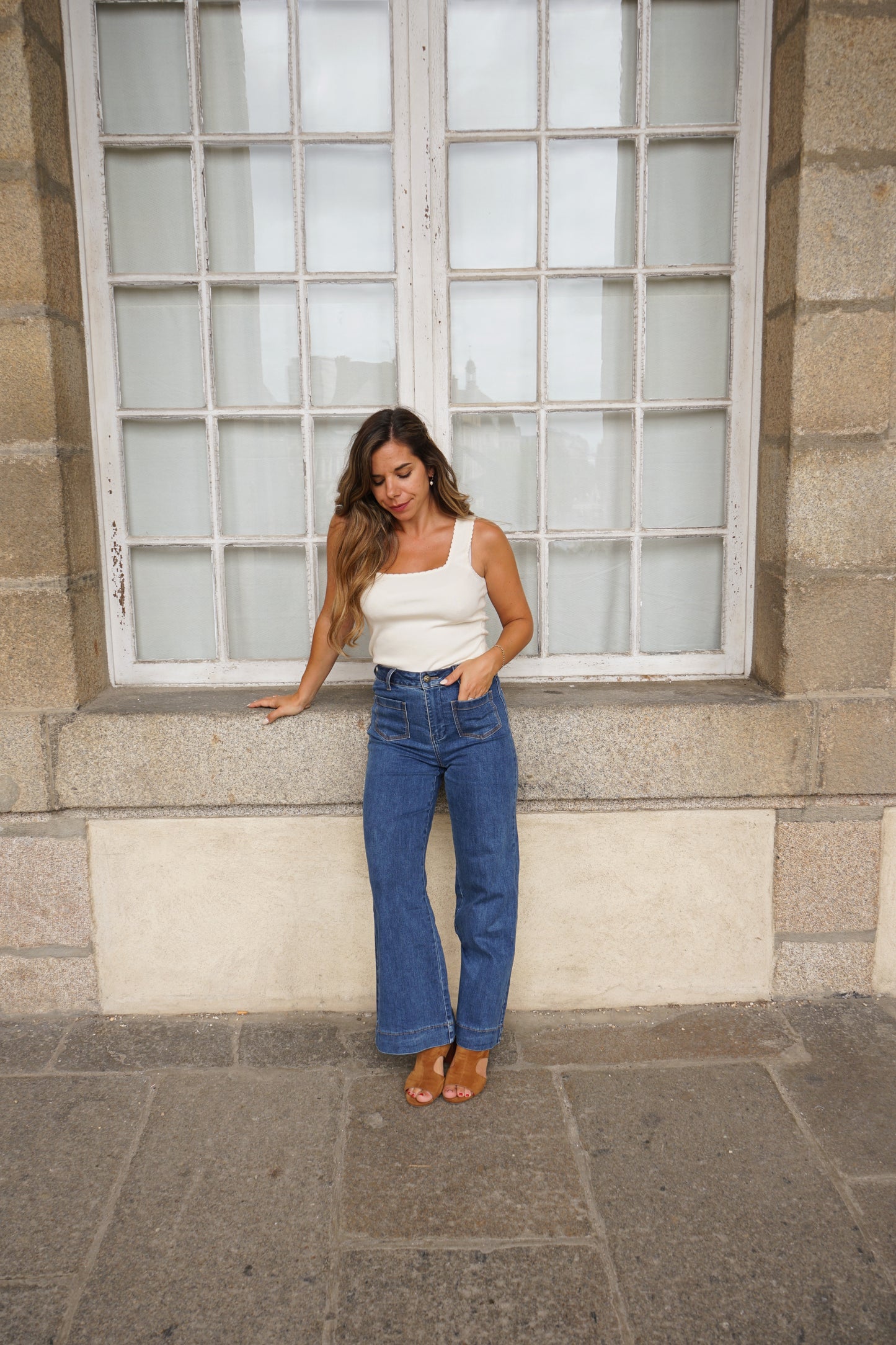 Top Lise écru