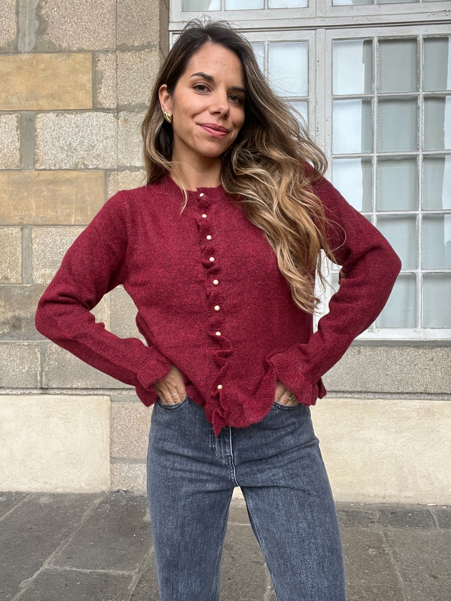 Cardigan Maxine bordeaux