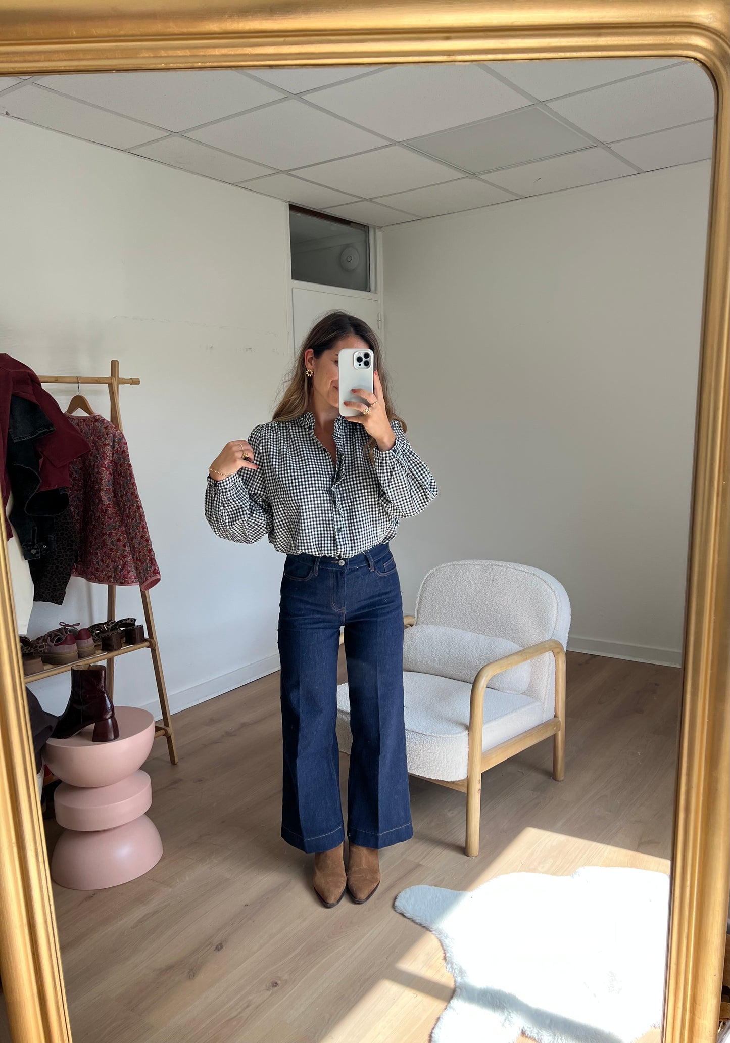 Blouse vichy Ysé noire