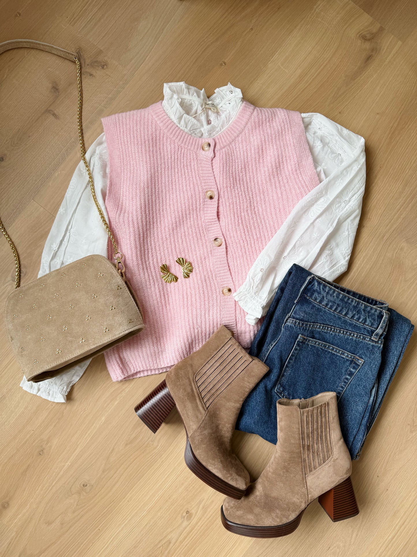 Pull sans manches Mira Baby pink