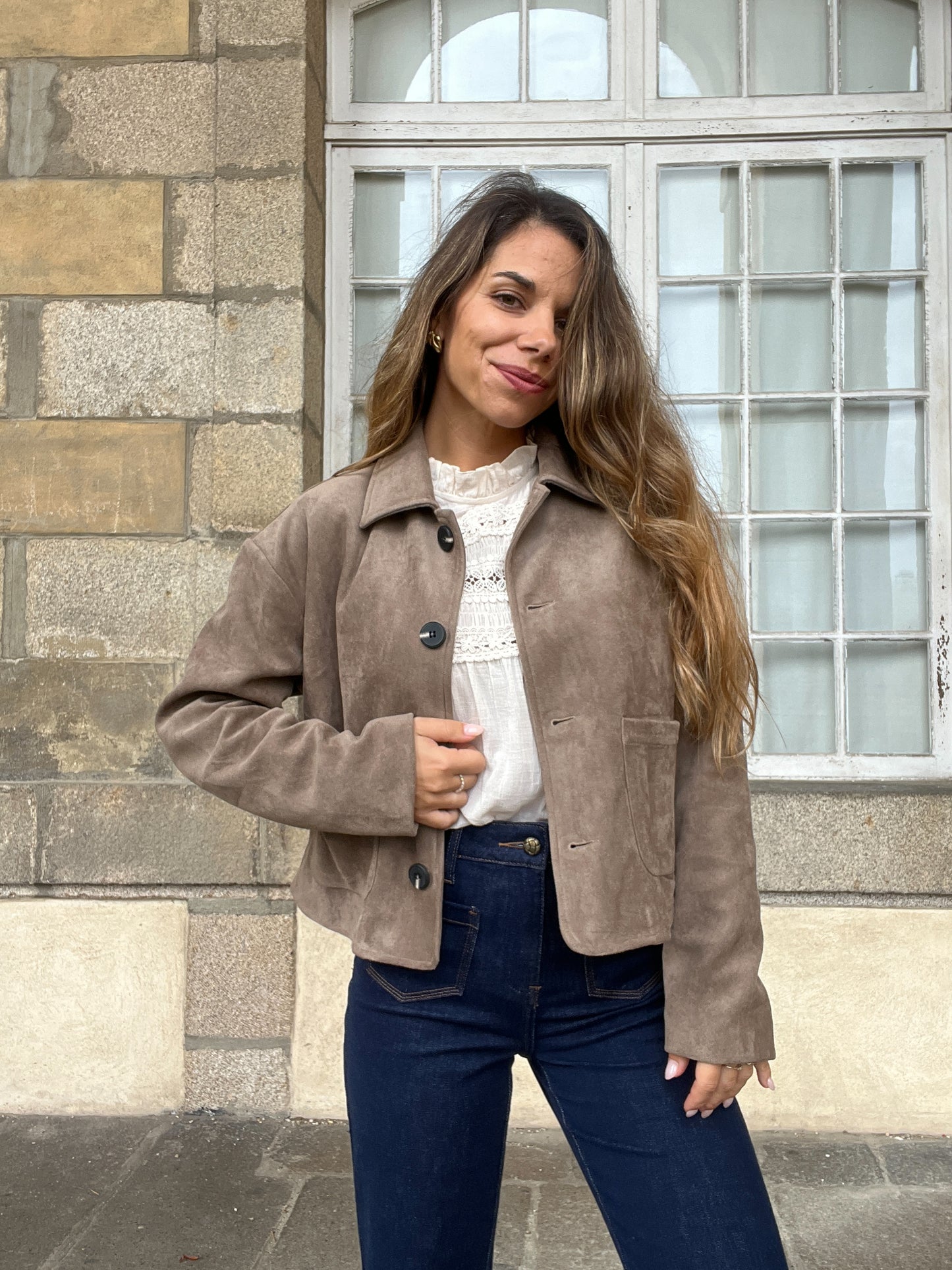 Veste effet suédine Thelma