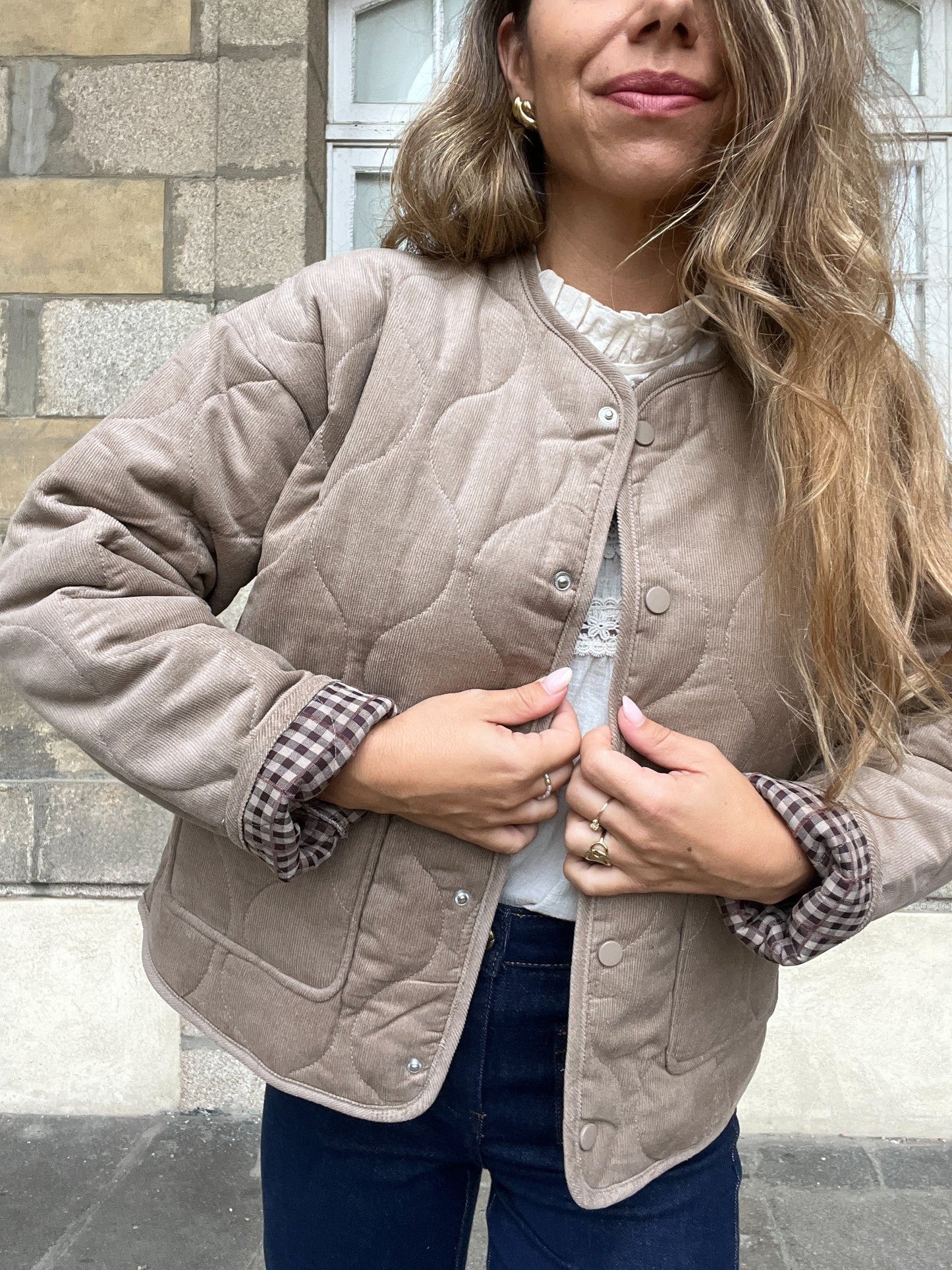 Veste matelassée marron Clara