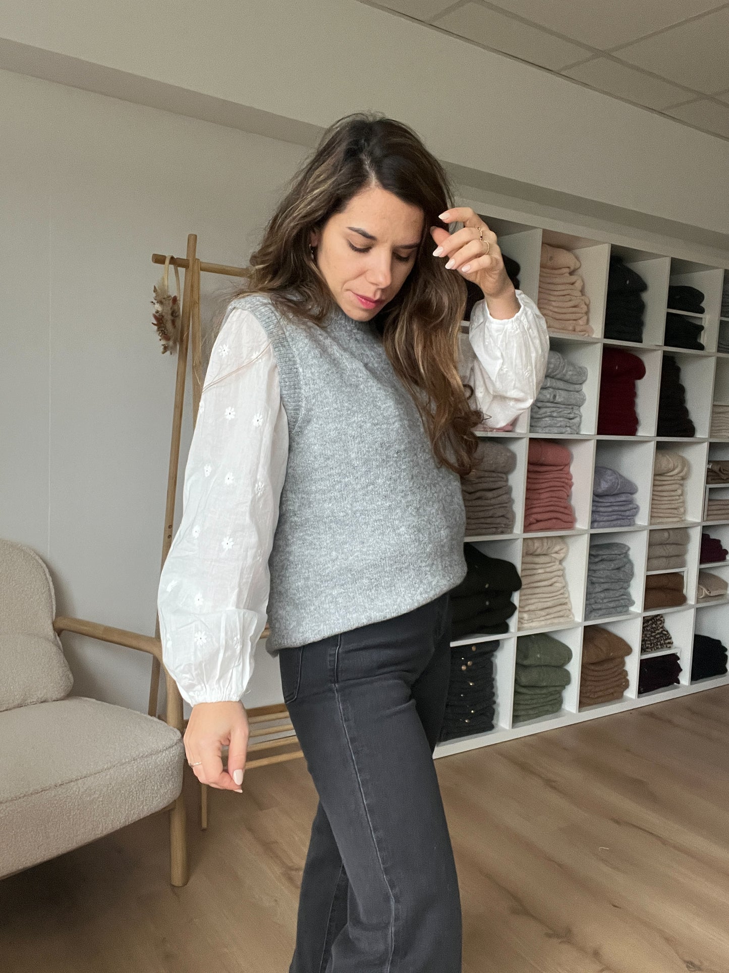 Pull sans manche tout doux Emma
