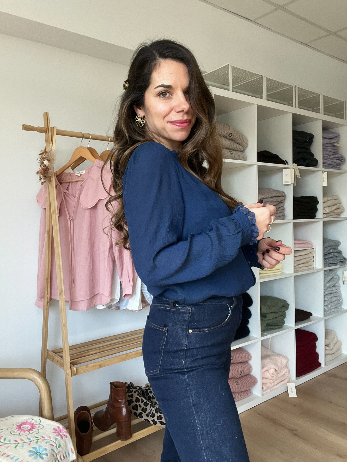 Blouse Catherine bleue marine