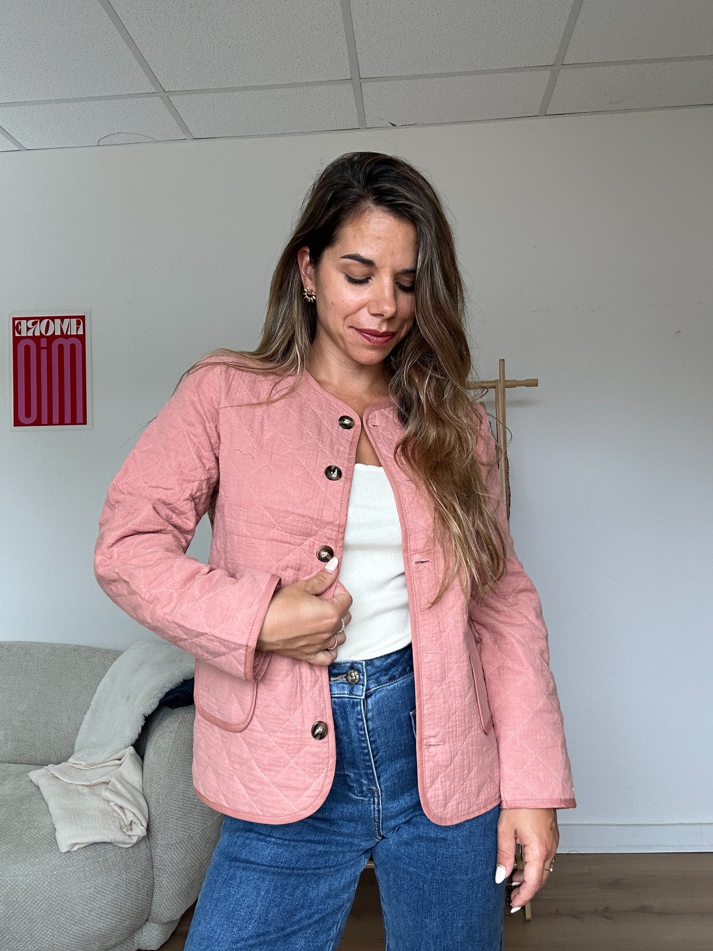 Veste matelassée Rose