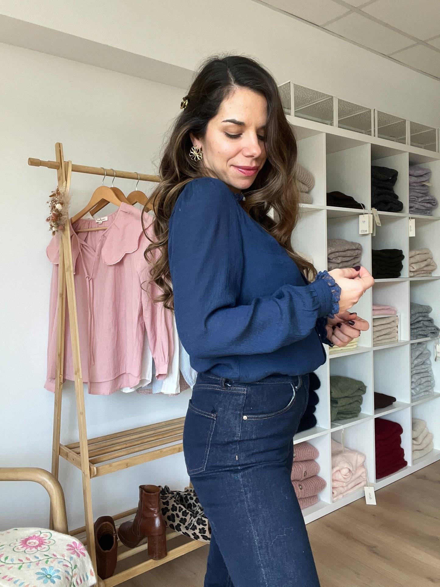 Blouse Catherine bleue marine