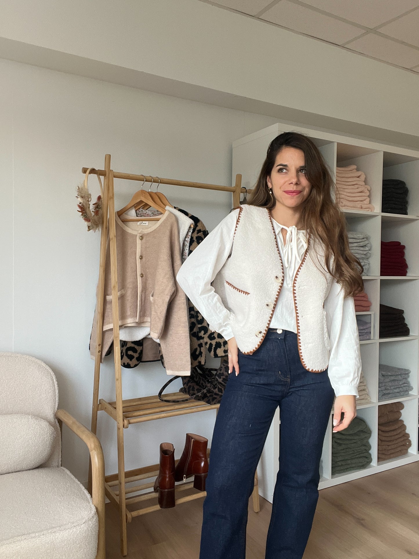 Gilet berger Perrine camel