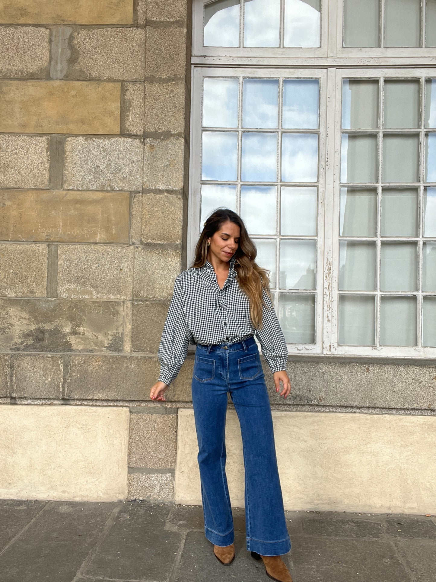 Blouse vichy Ysé noire