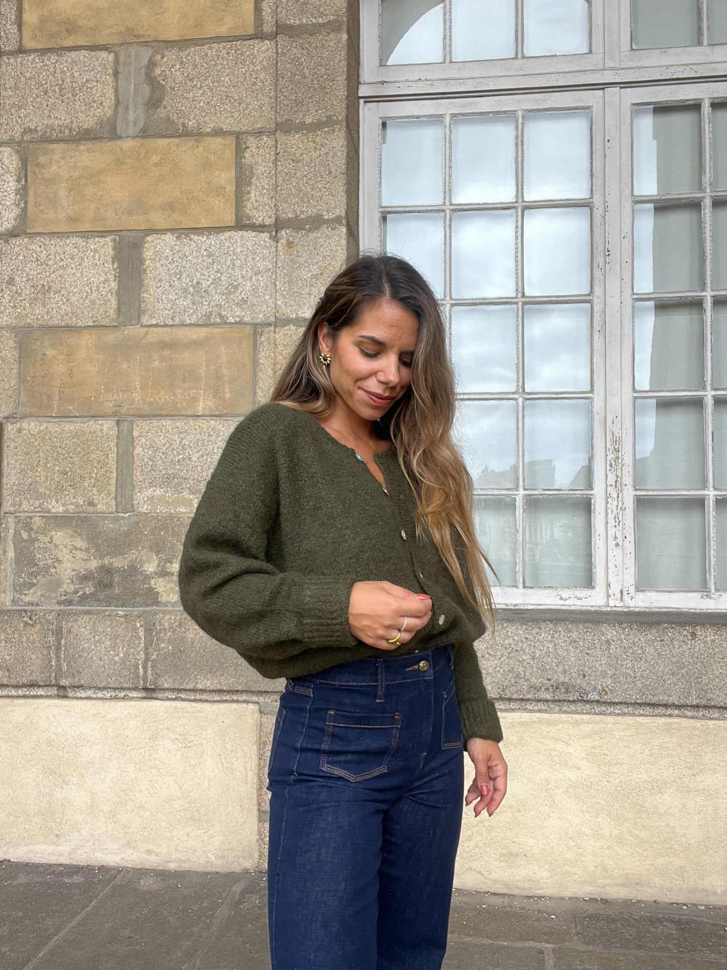Cardigan Charlie kaki