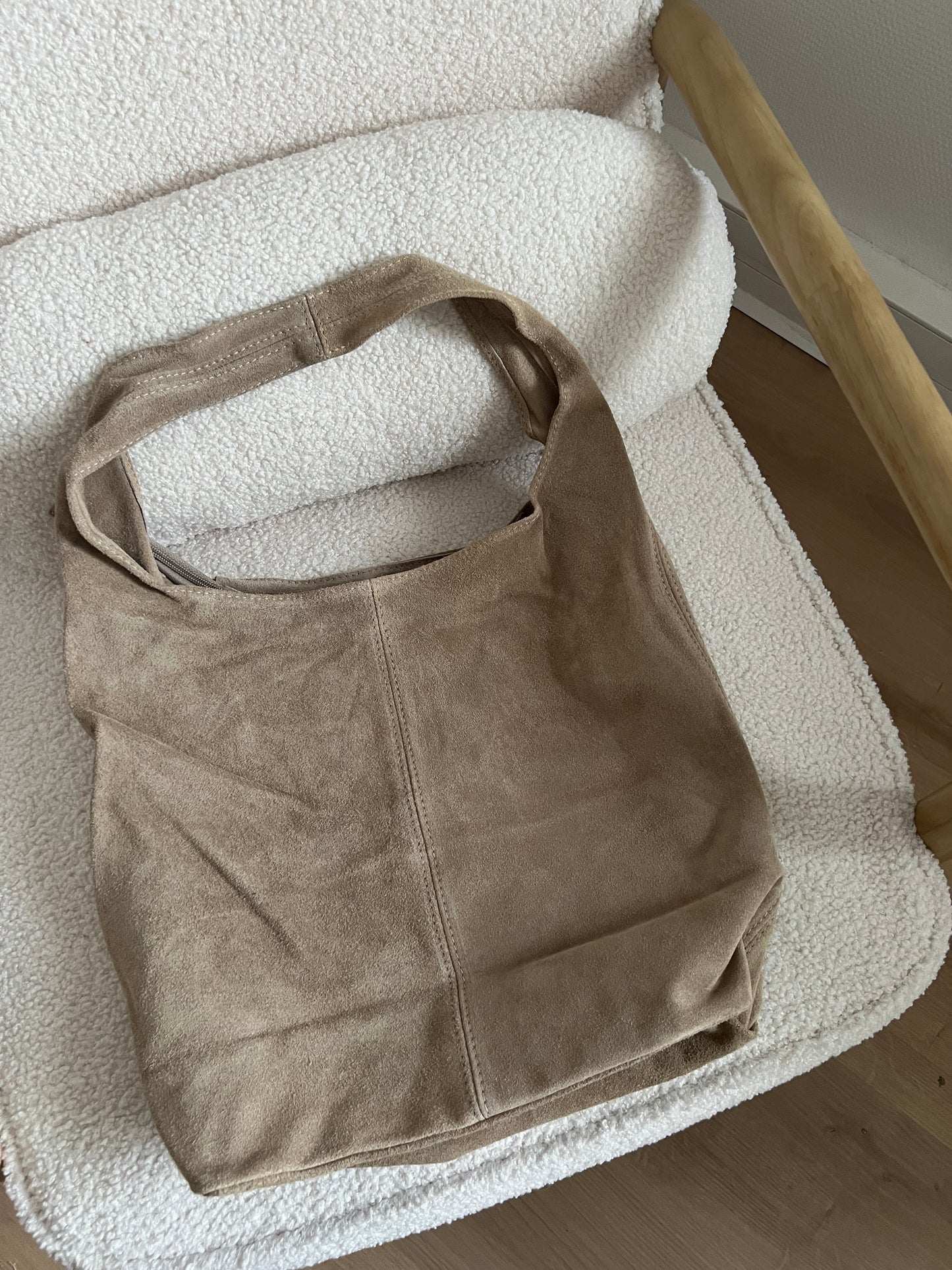 Sac à main en daim Marine beige