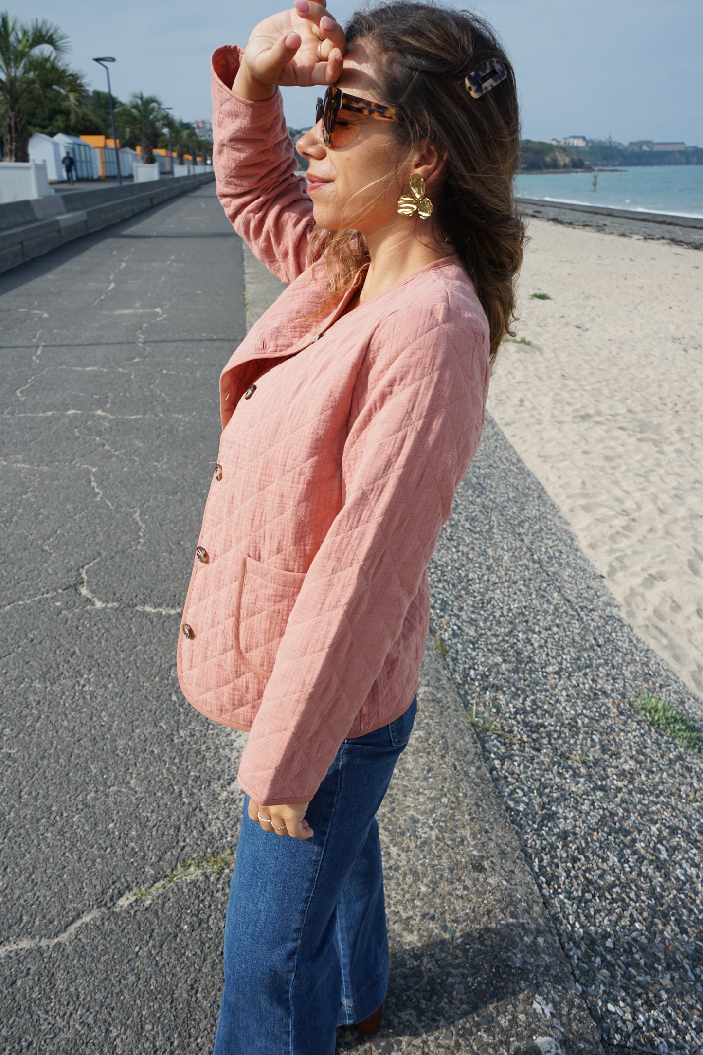Veste matelassée Rose