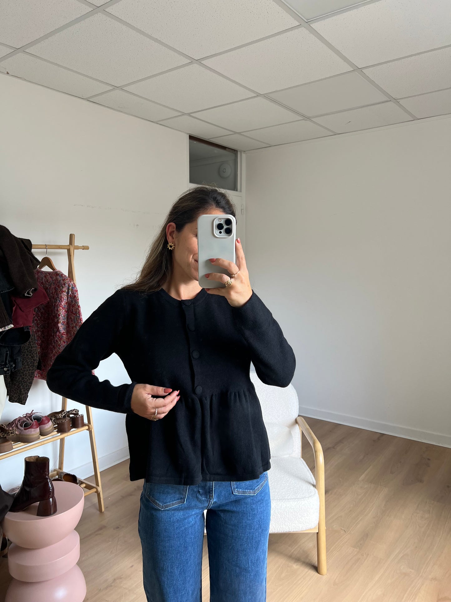 Blouse en maille Eva noir
