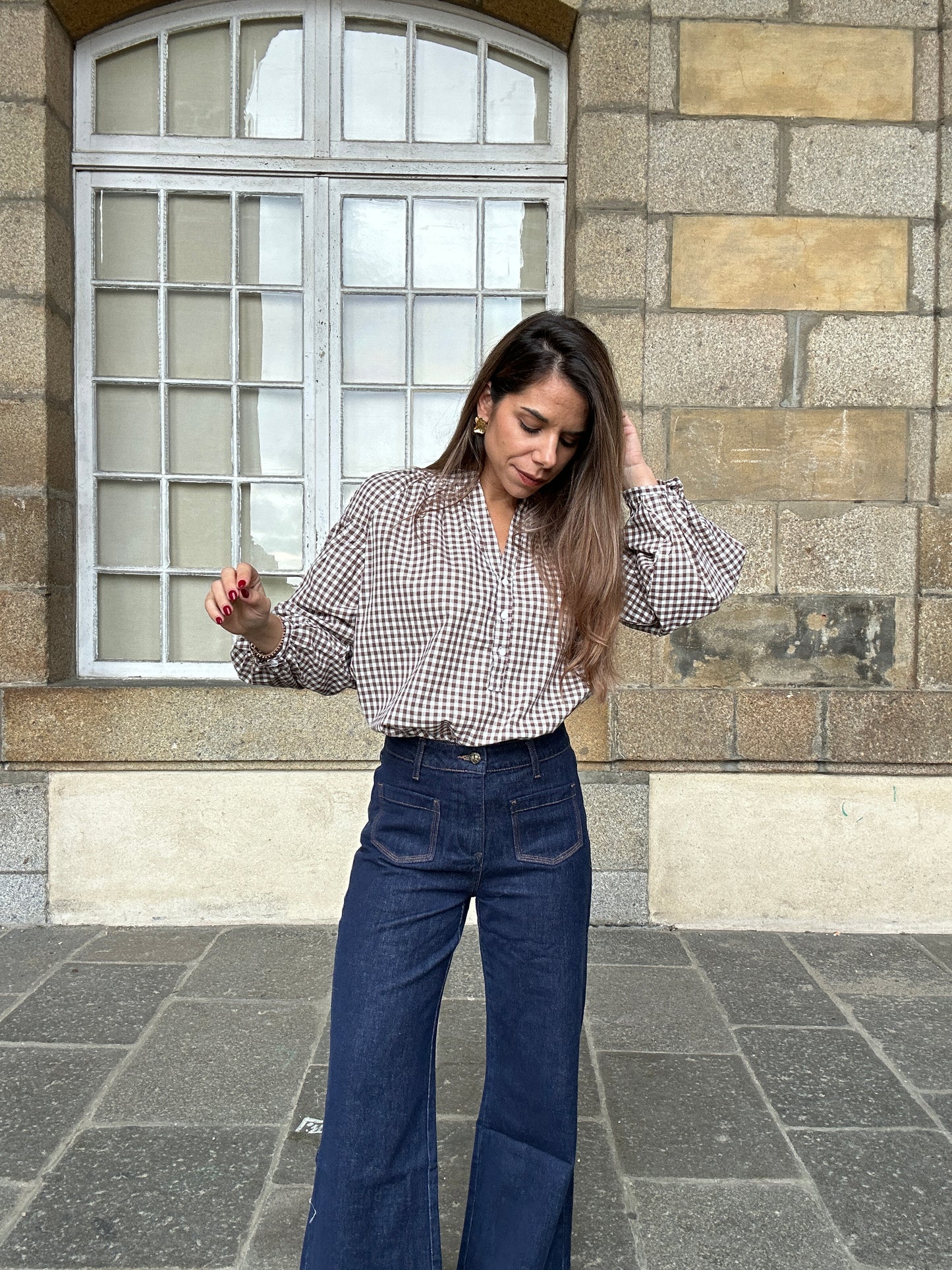 Blouse marron Clothilde