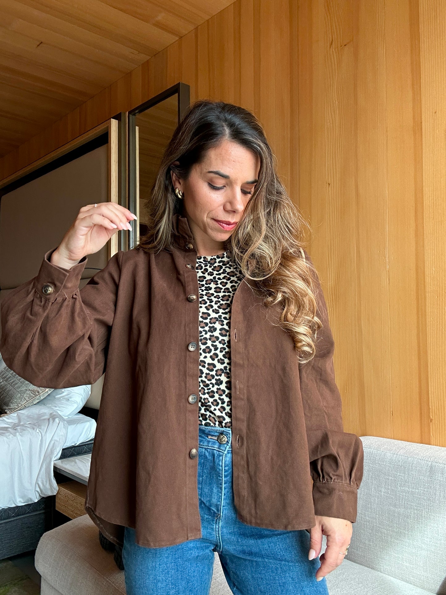 Veste en jean Céleste chocolat