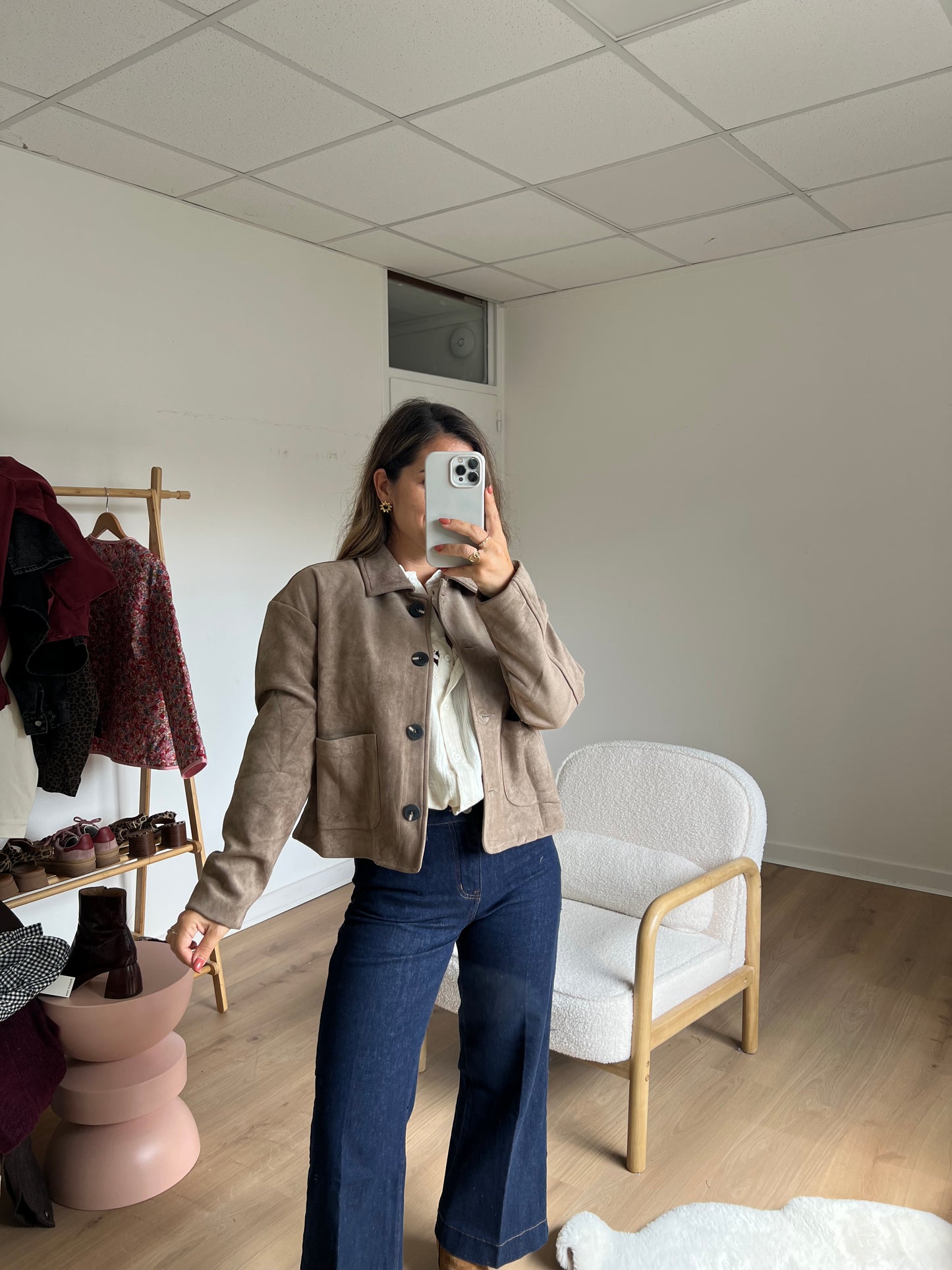 Veste effet suédine Thelma