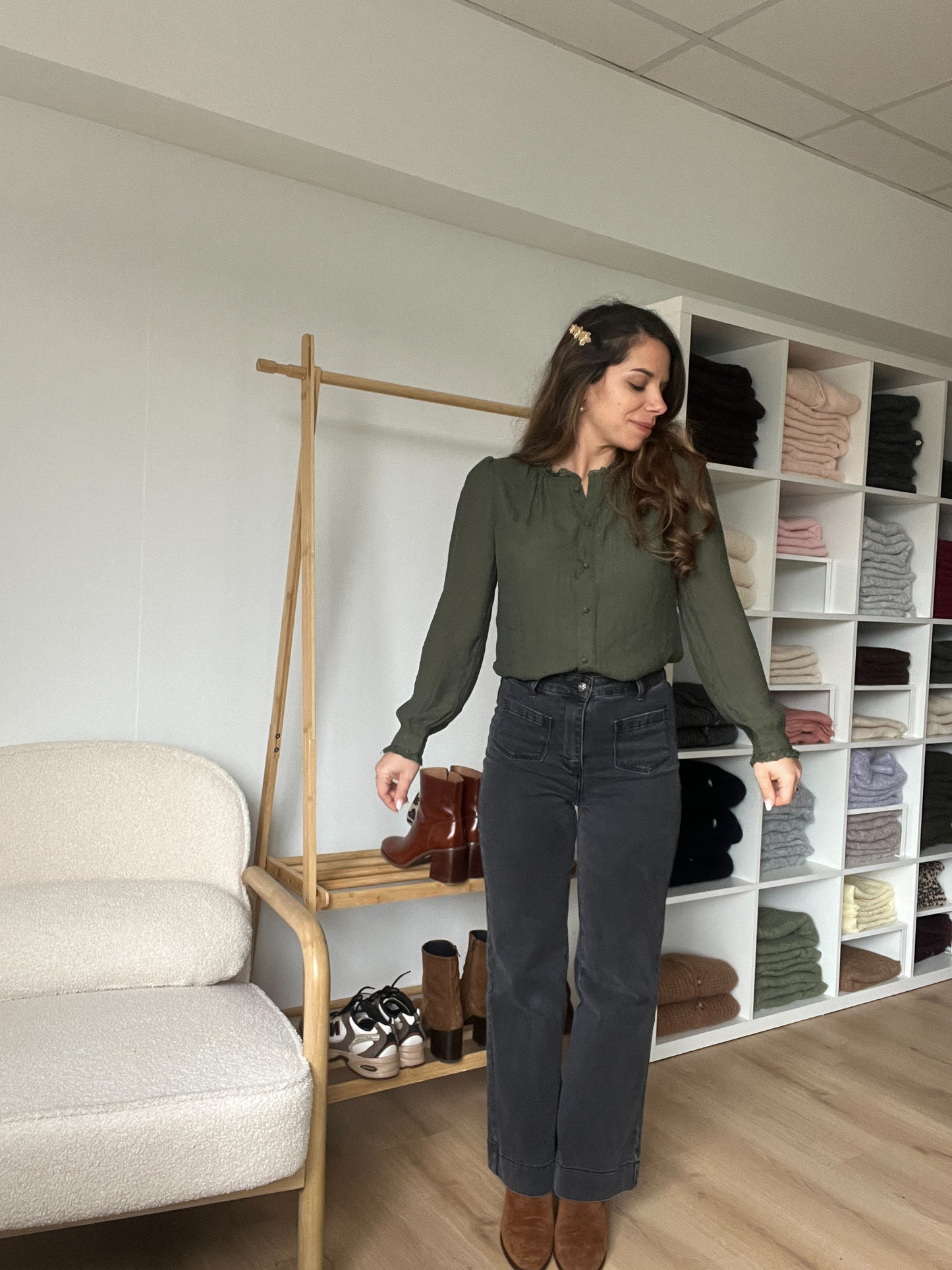 Blouse Catherine kaki