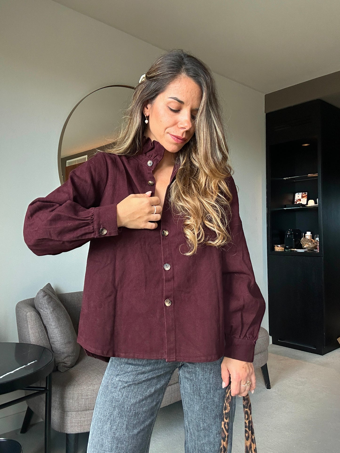 Veste en jean Céleste prune