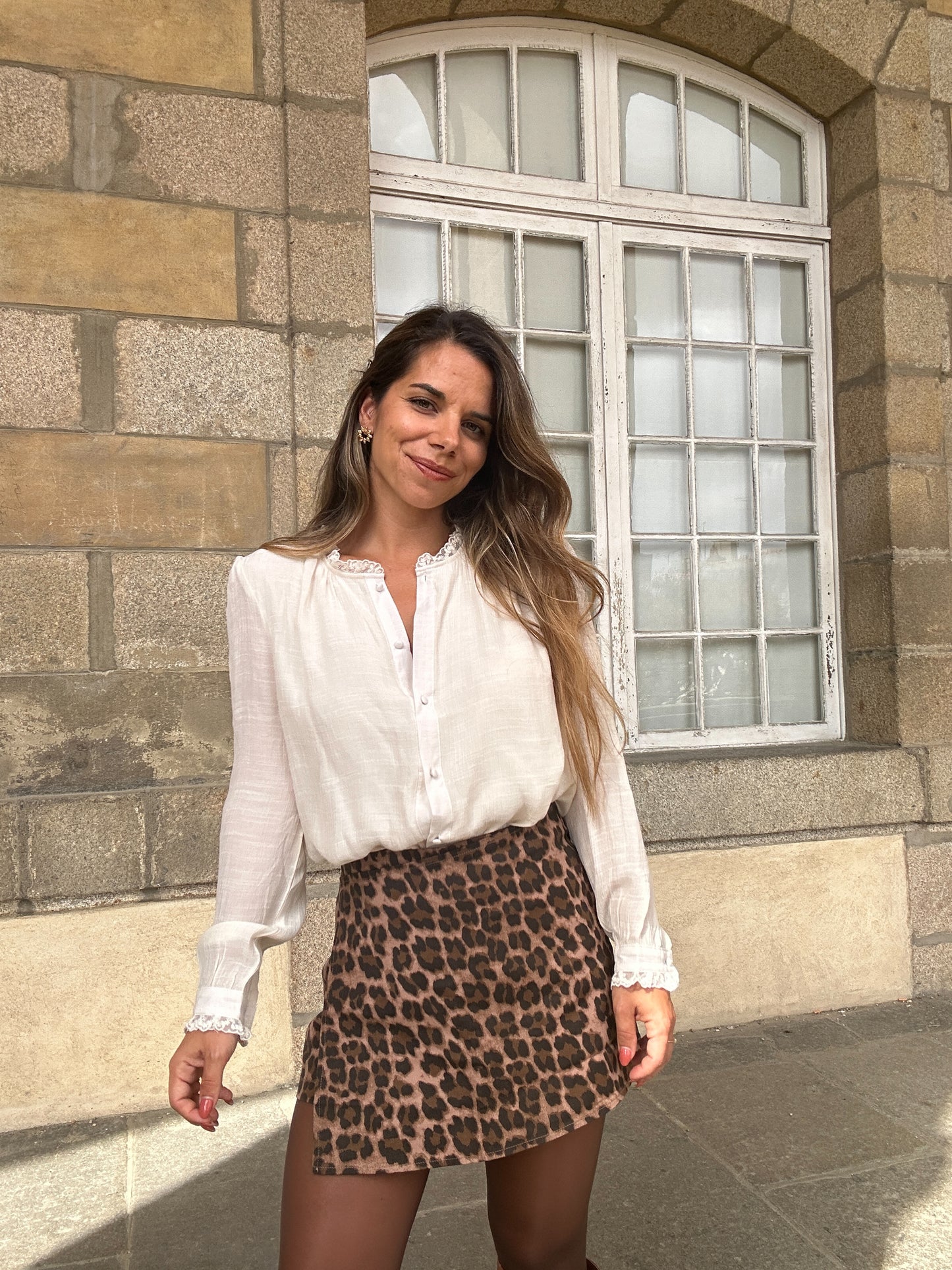 Jupe short léopard Camille