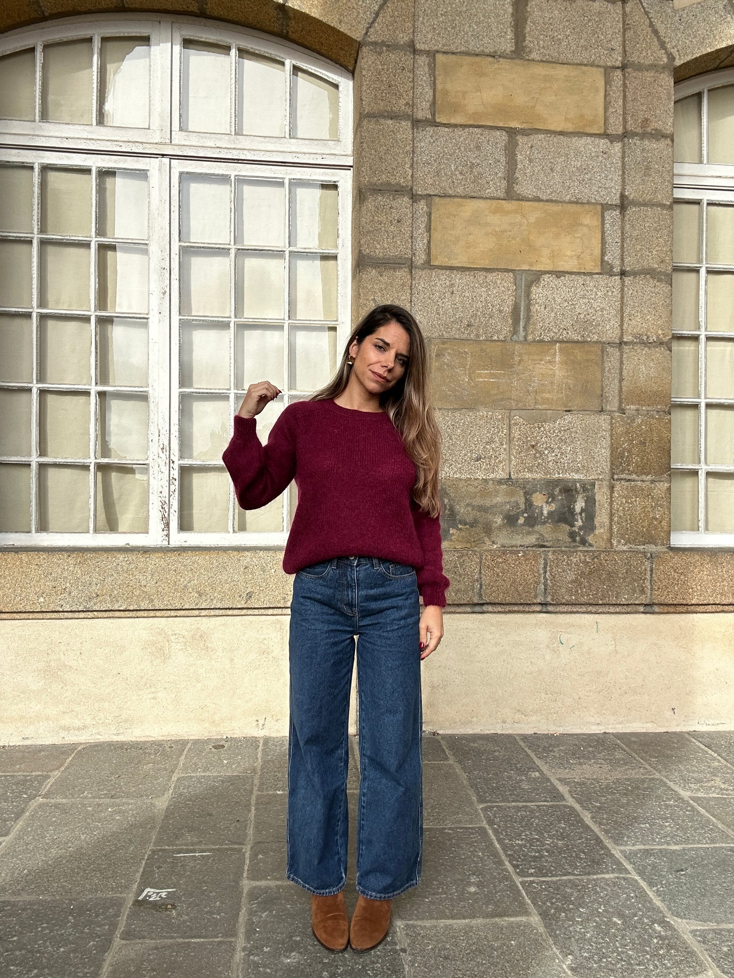 Pull Anna bordeaux