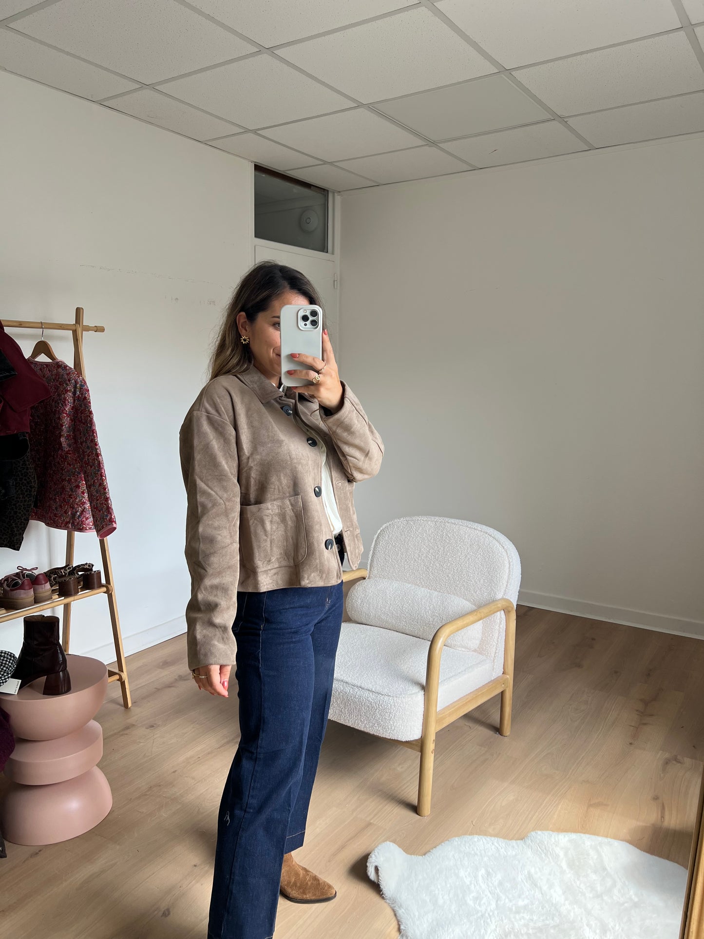 Veste effet suédine Thelma