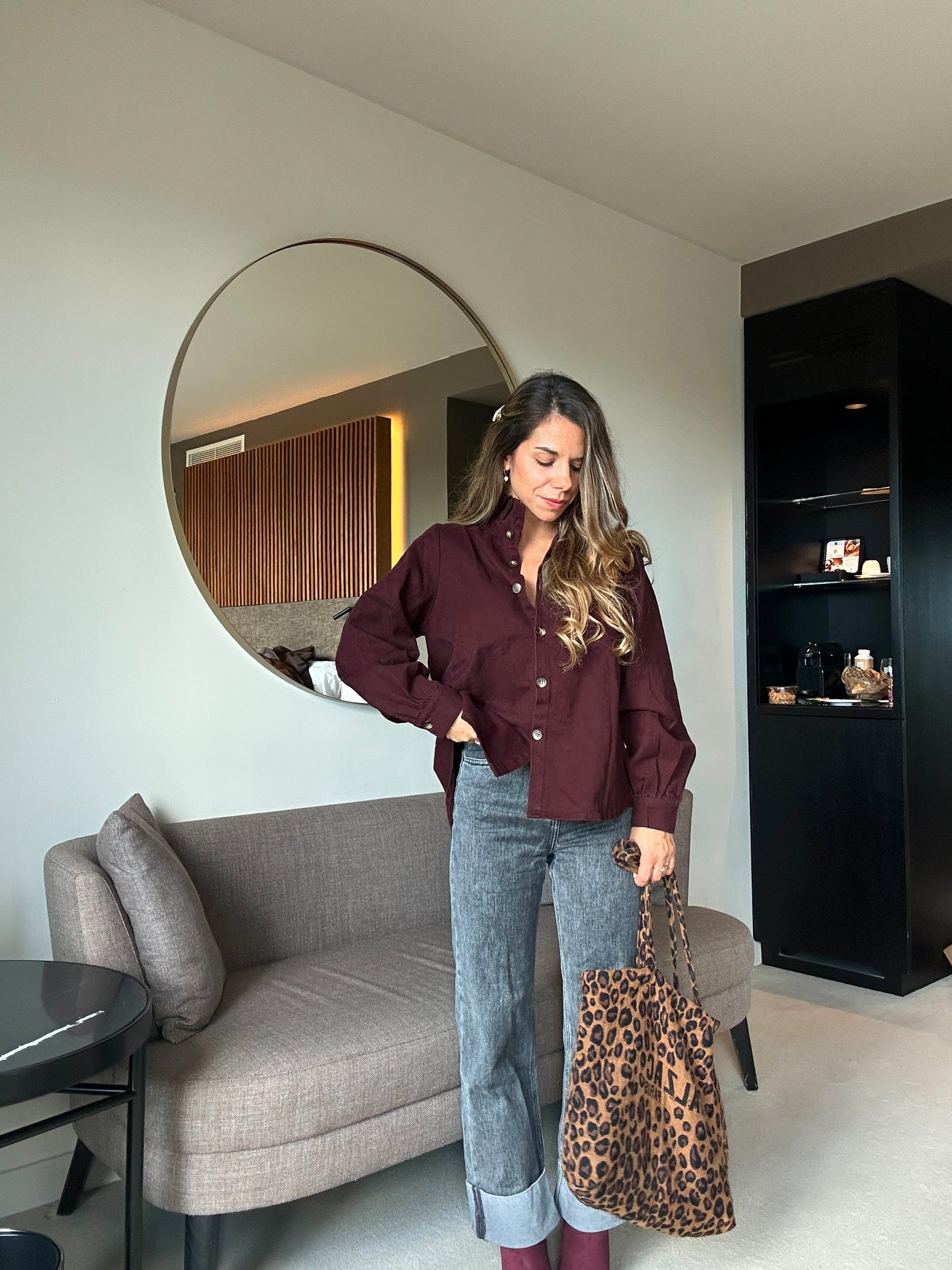 Veste en jean Céleste prune